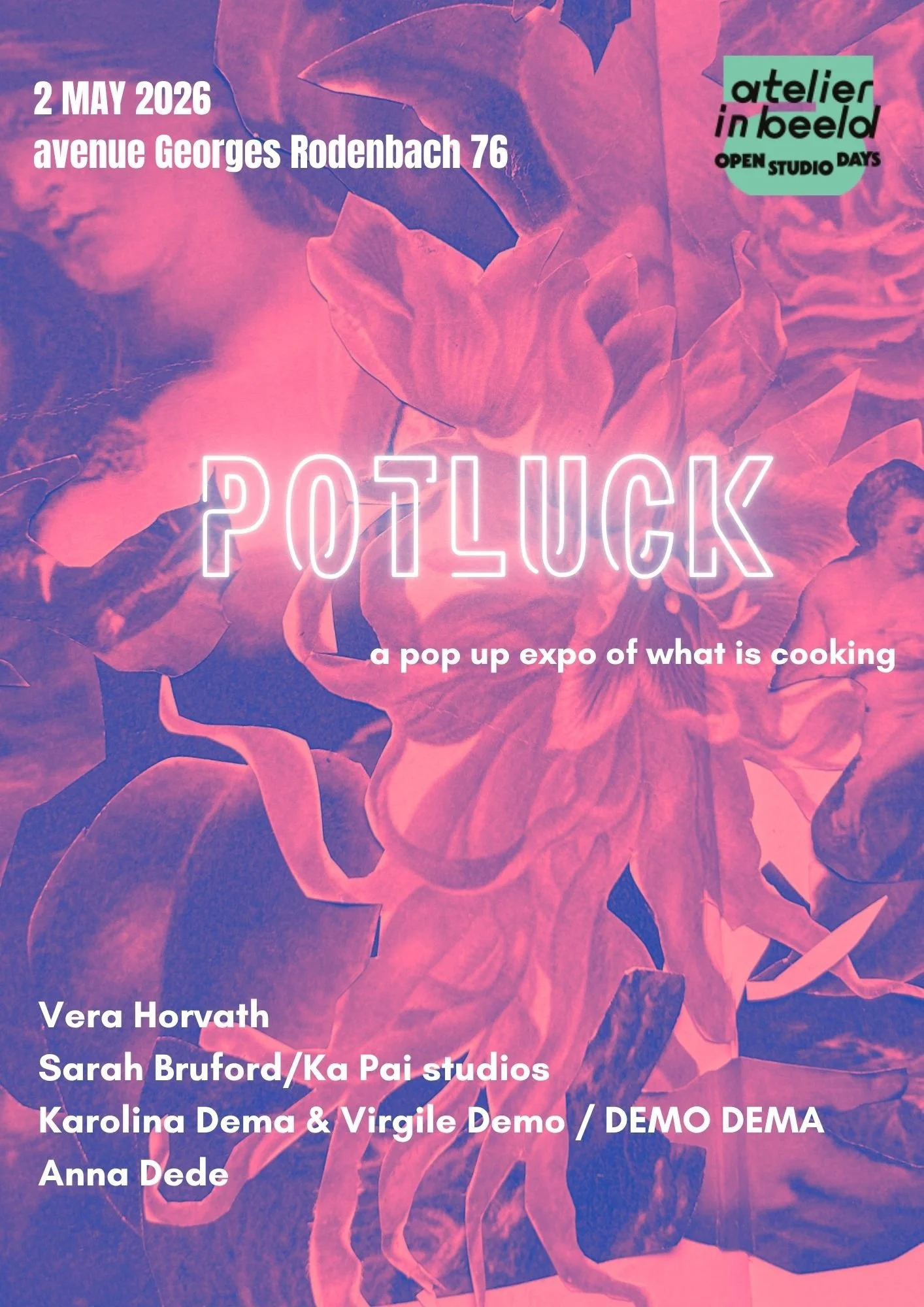 Save the date! POTLUCK, a group show, 2 May 26 
