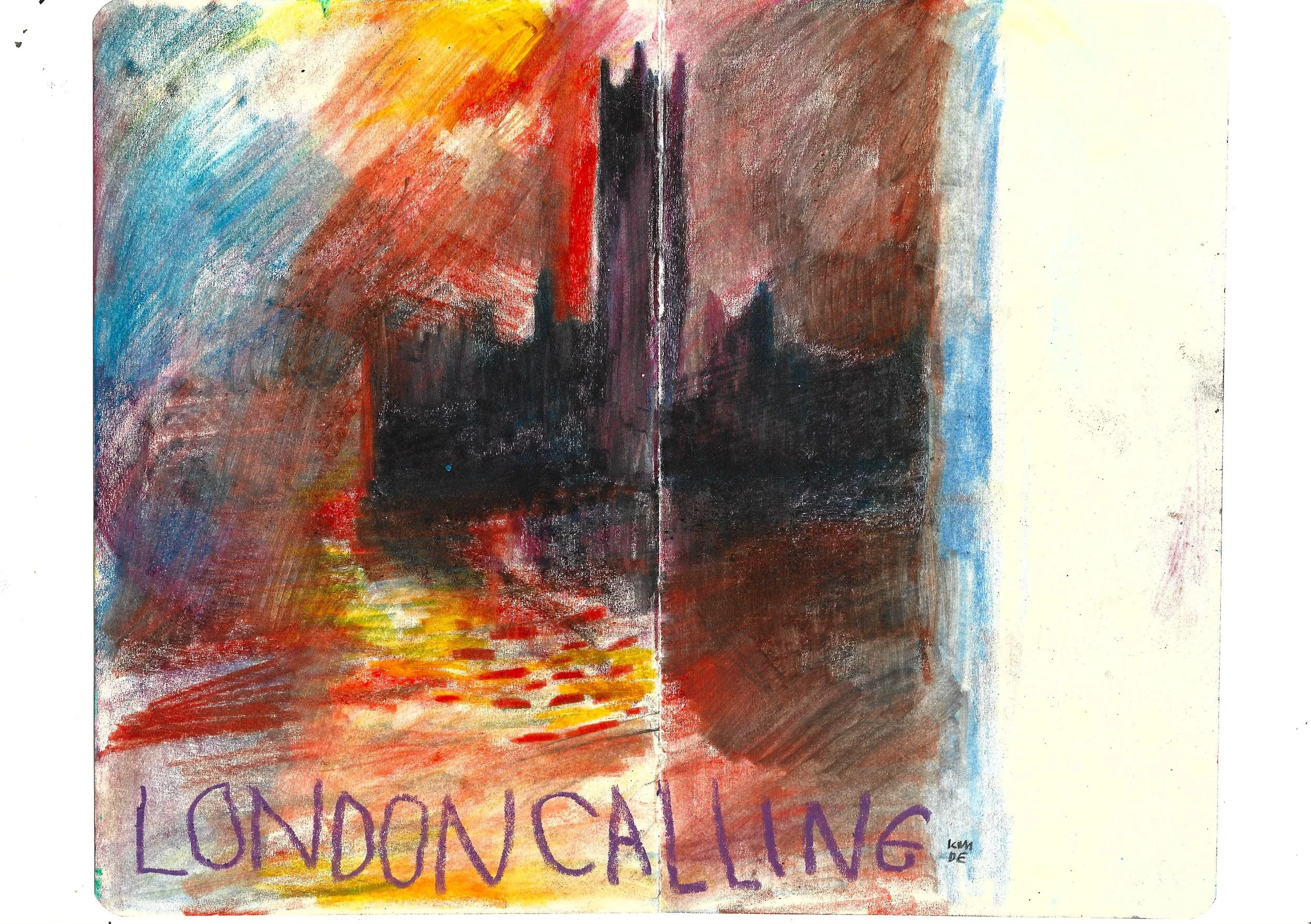 London Calling, Karolina Dema, Colour Pencil on Sketchbook, 2023-2025
©Demo Dema