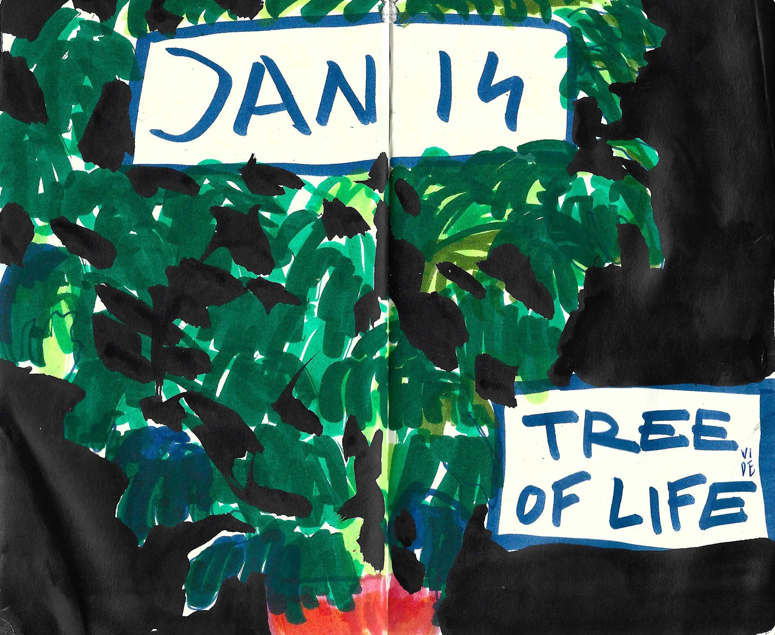 January 14th 2026: Tree Of Life, Virgile Demo, Felt-Tip Pen and Ink on Paper, 2026 ©Demo Dema