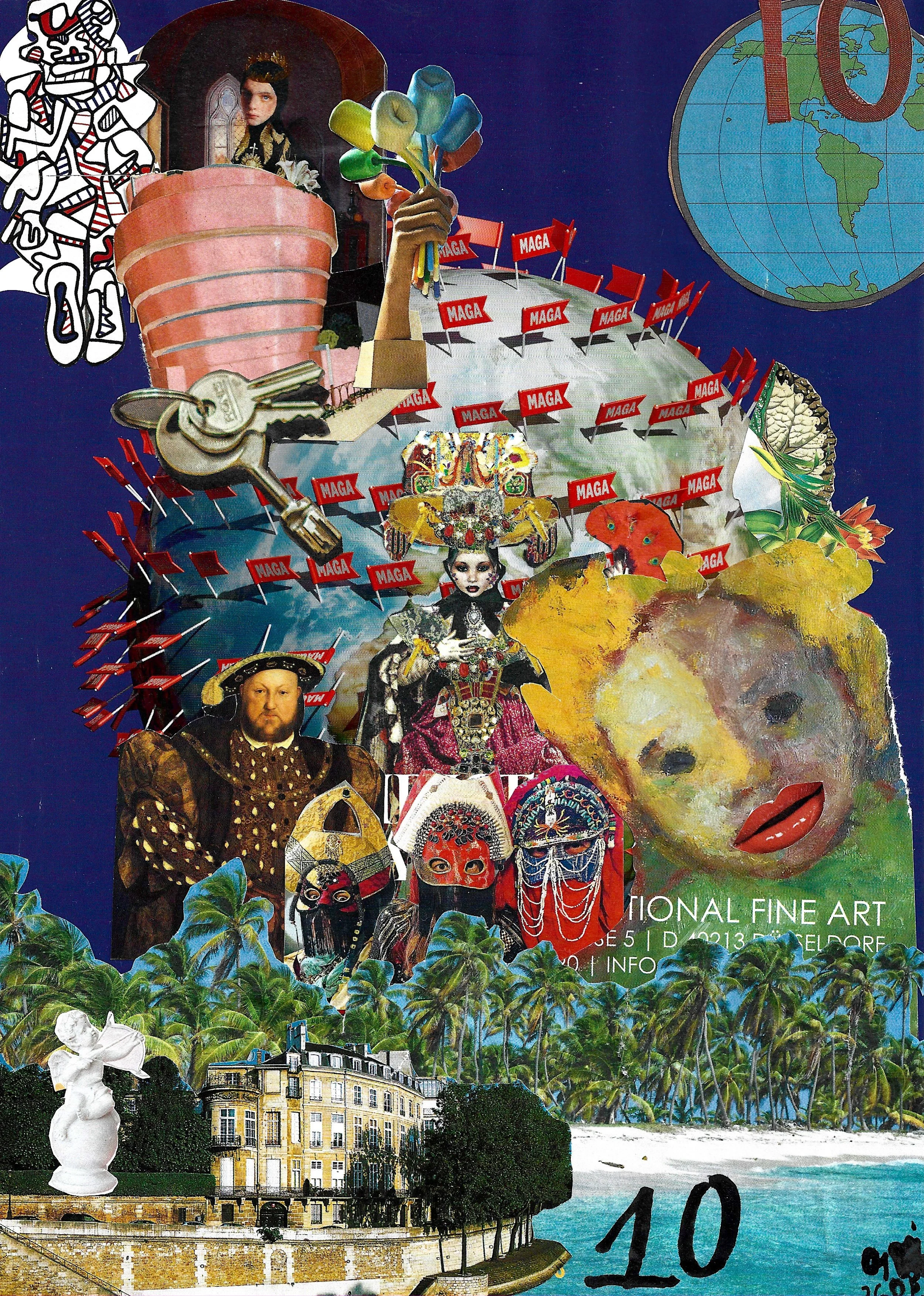 10 Jan 26: The Little Prince, Virgile Demo, Cut and Paste on Paper, 21 x 29.7cm, 2026