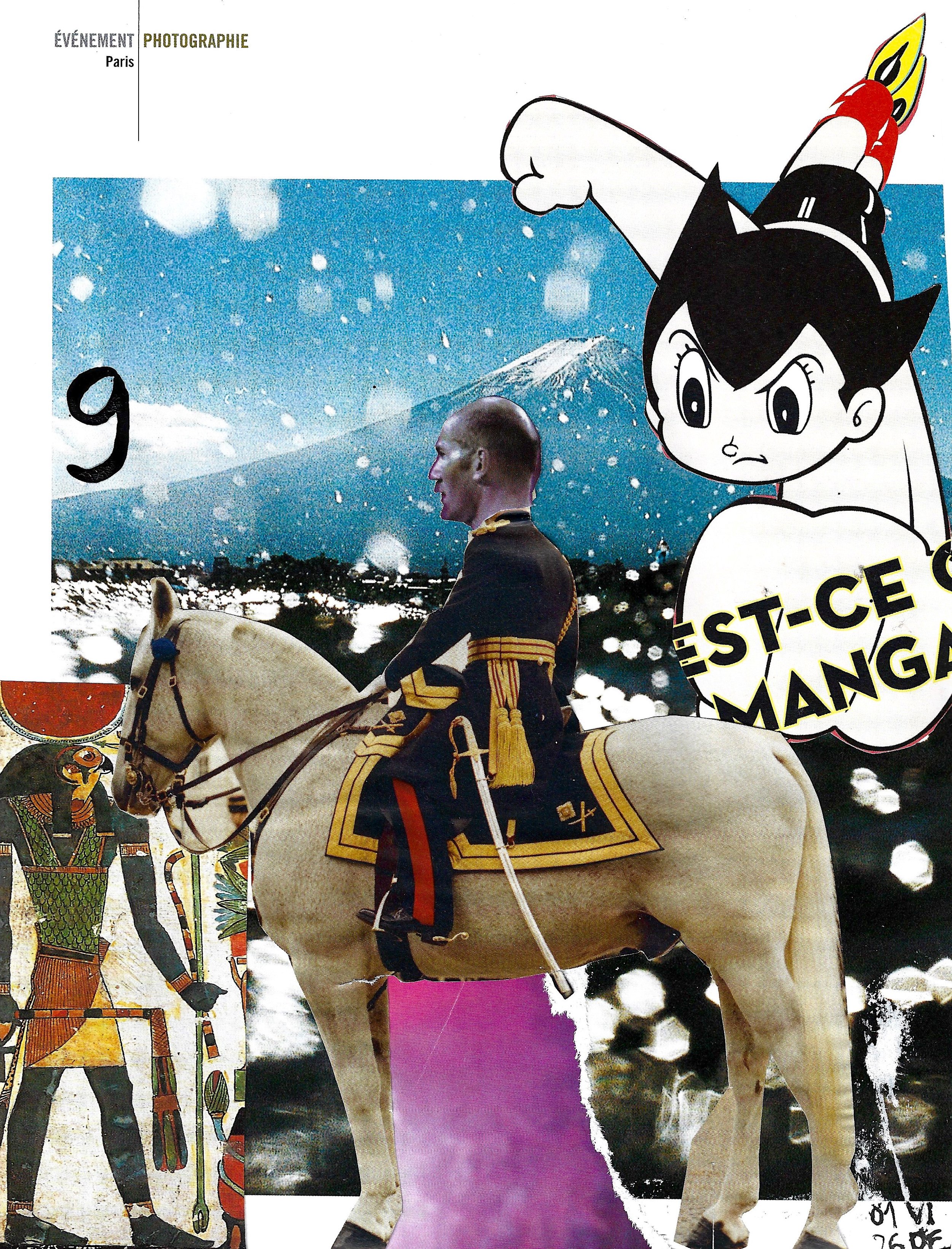 9 Jan 26: Est-ce Manga?, Virgile Demo, Cut and Paste on Paper, 21 x 29.7cm, 2026