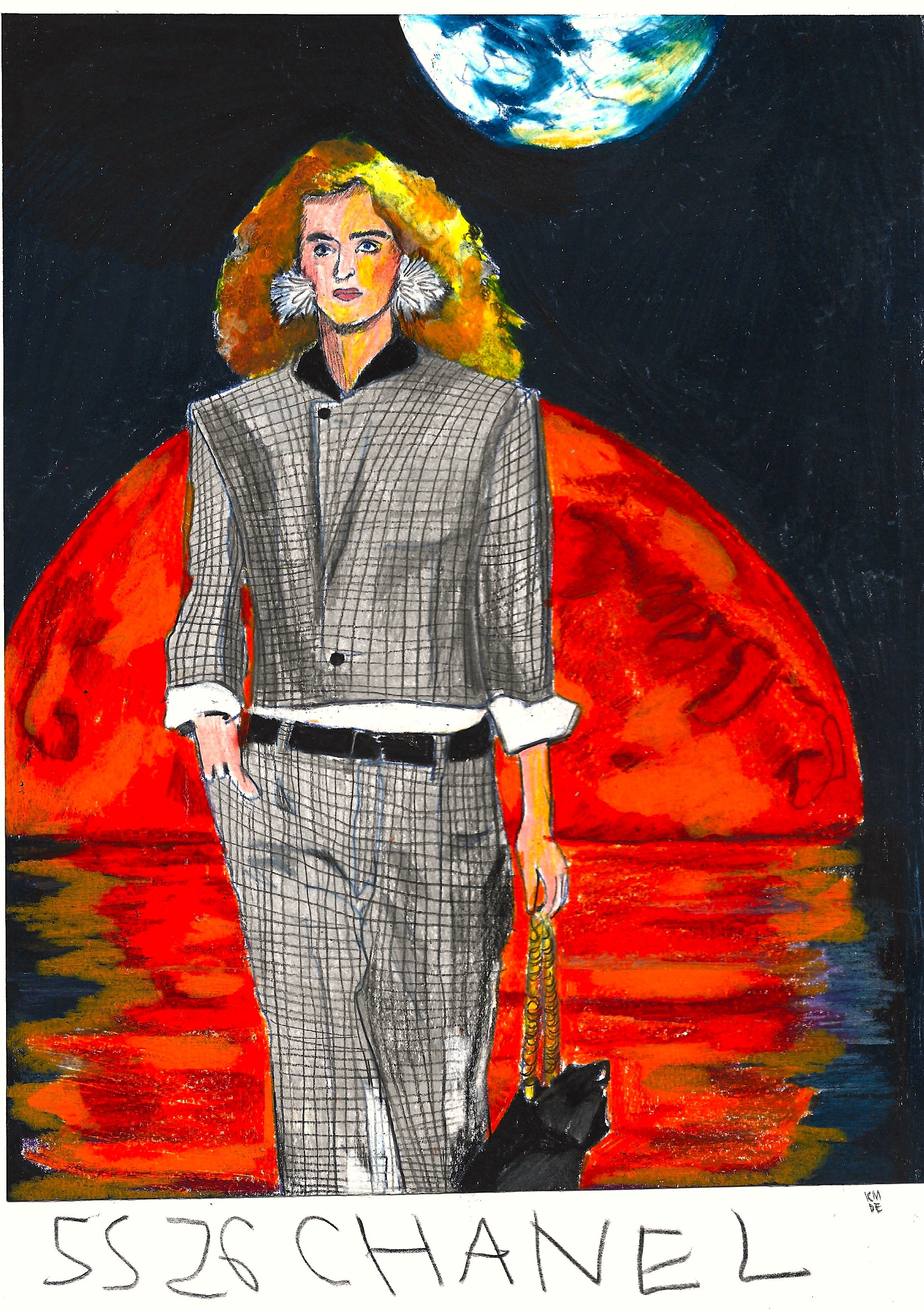 SS26 Chanel, Karolina Dema, Colour Pencil on Paper, 21 x 29.7cm, 2025
©Demo Dema