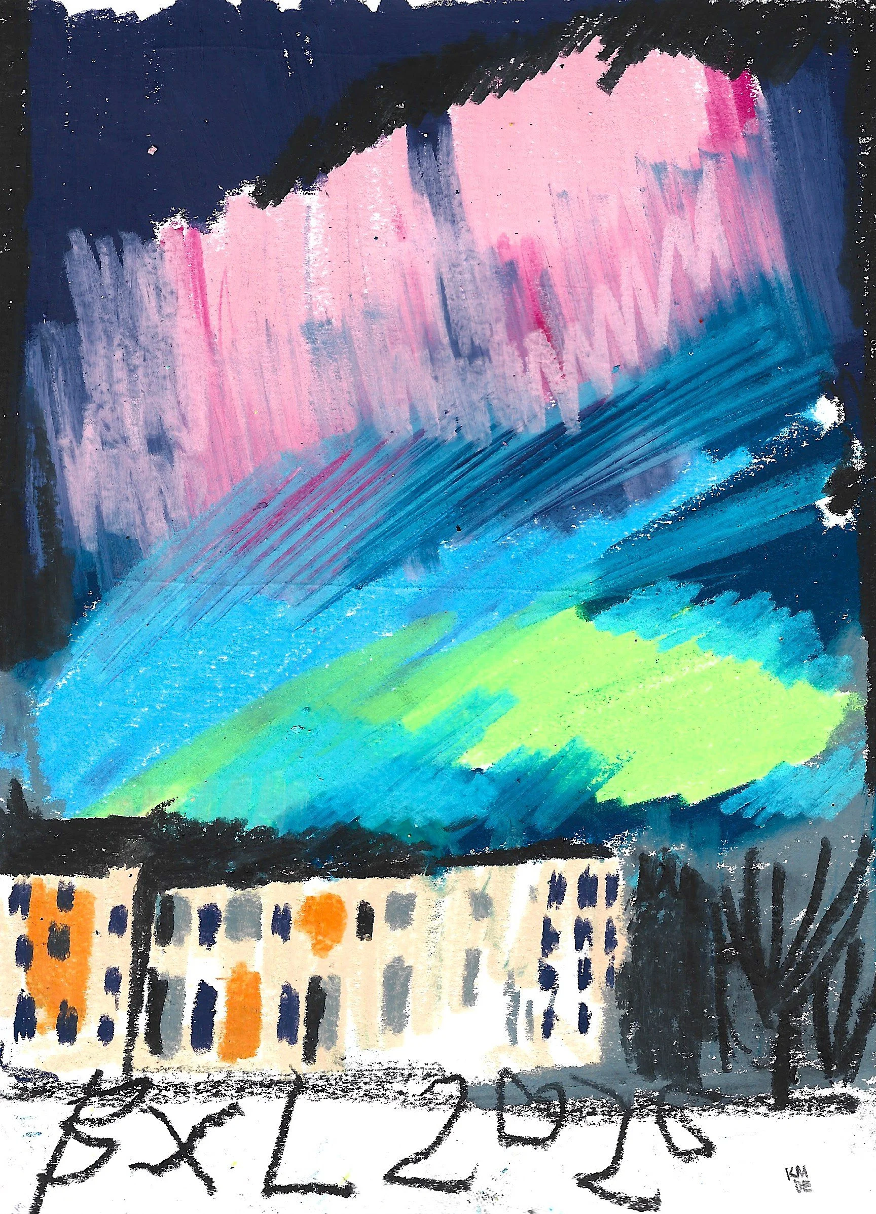 BXL 2026 (2), Karolina Dema, Pastel on Paper, 14.8 x 21cm, 22/01/2026 © Demo Dema
