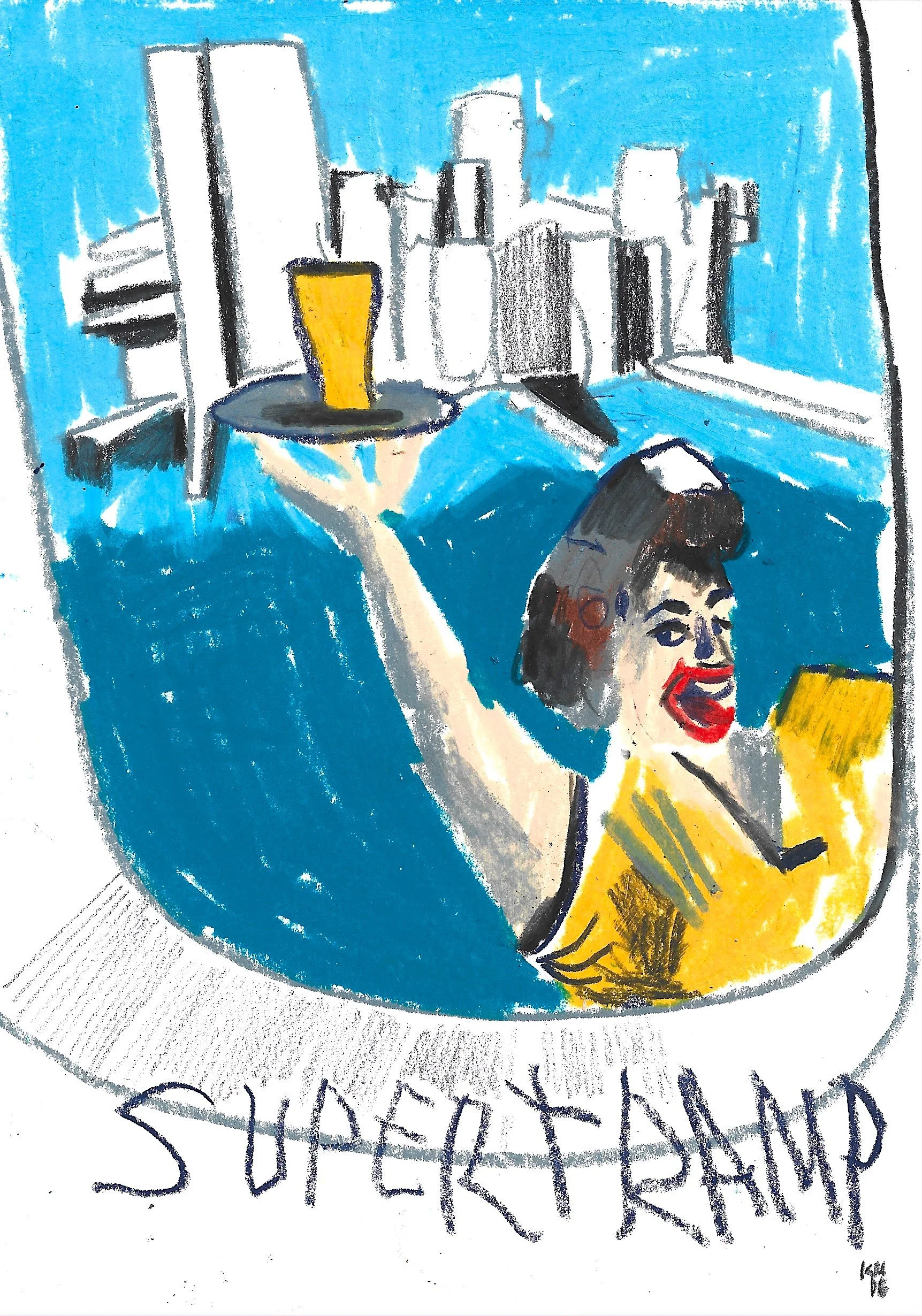 SuperTramp, Karolina Dema, Pastel on Paper, 14.8 x 21cm, 15/01/2026 © Demo Dema