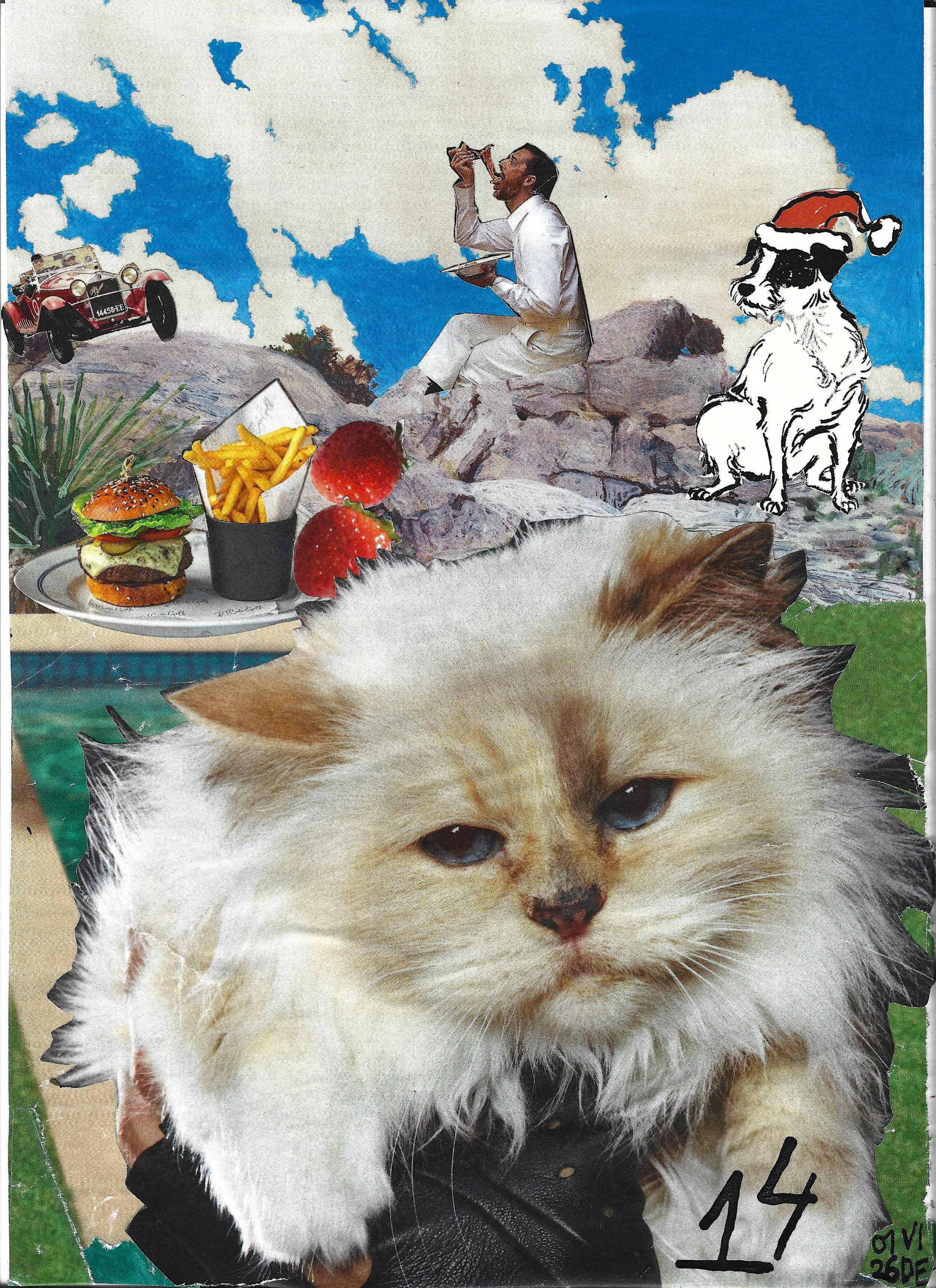 14 Jan 26: Cuzco, Plaza de Armas, Virgile Demo, Cut and Paste on Paper, 21 x 29.7cm, 2026