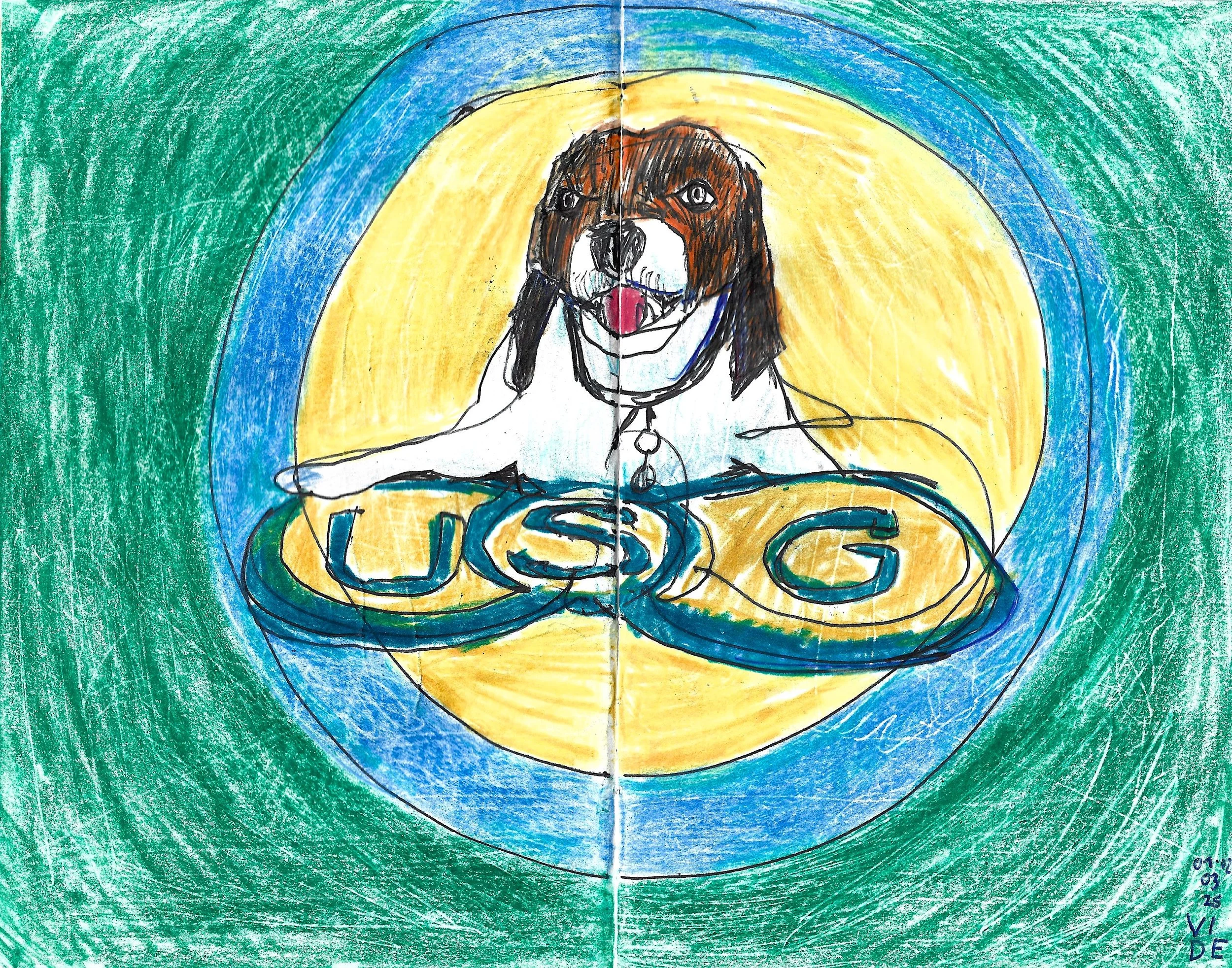 De Bruxelles la Fierté (02/03), Virgile Demo, Colour Pencil & Pen on Sketchbook (A5), 2025 ©Demo Dema