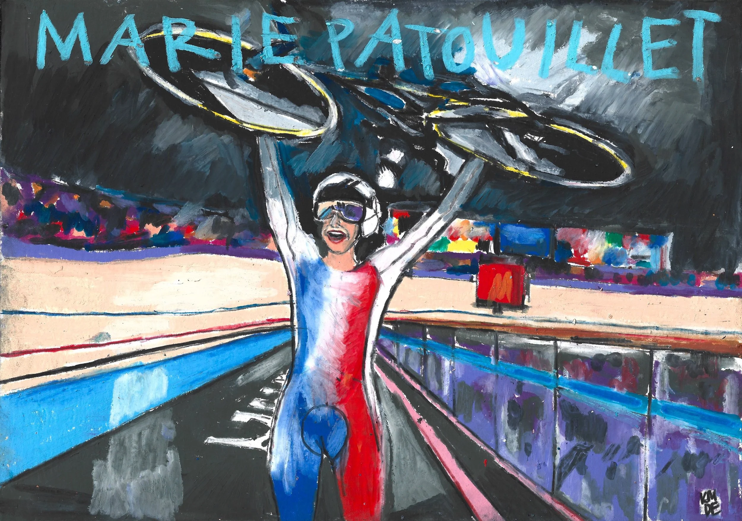 Marie Patouillet, Karolina Dema, Wax Pastel on Paper, 29.7 x 21 cm, 2024 ©Demo Dema