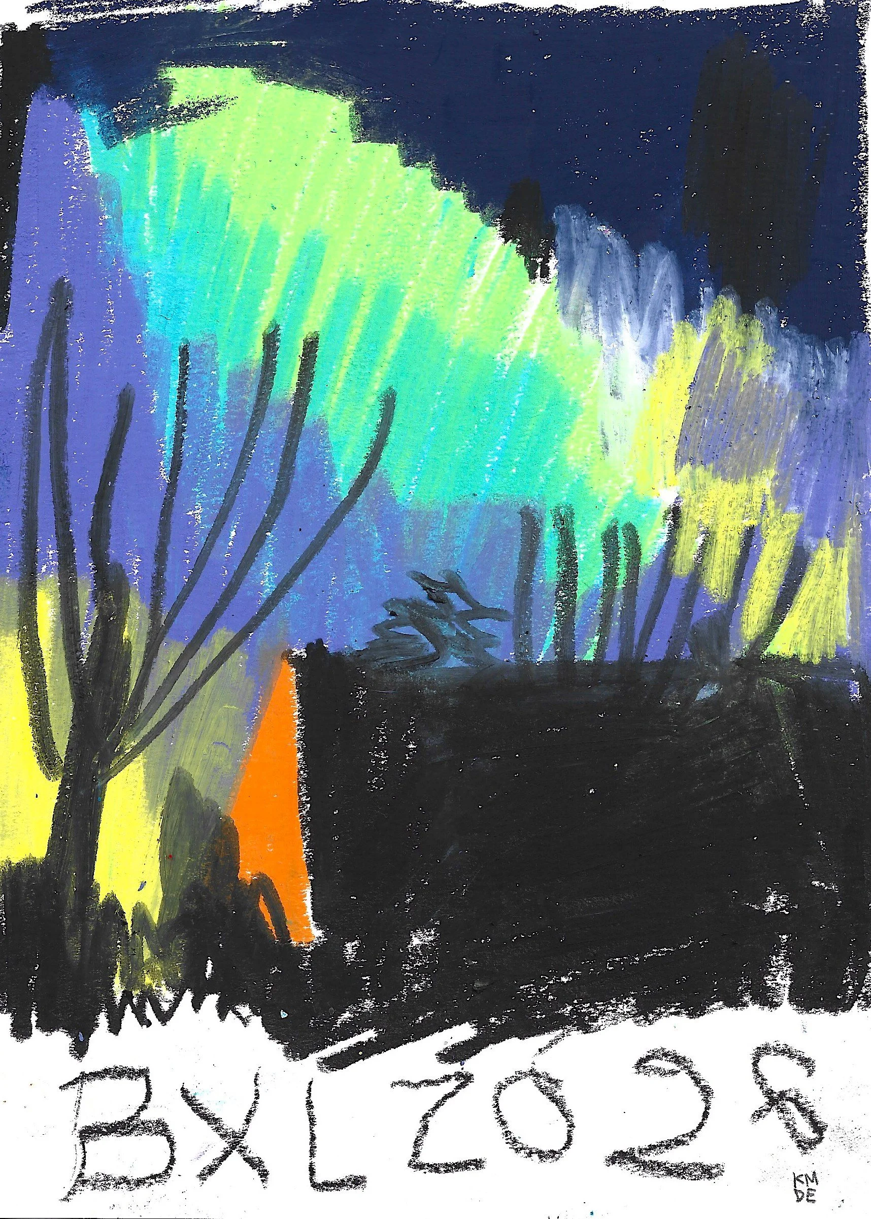 BXL 2026, Karolina Dema, Pastel on Paper, 14.8 x 21cm, 22/01/2026 © Demo Dema