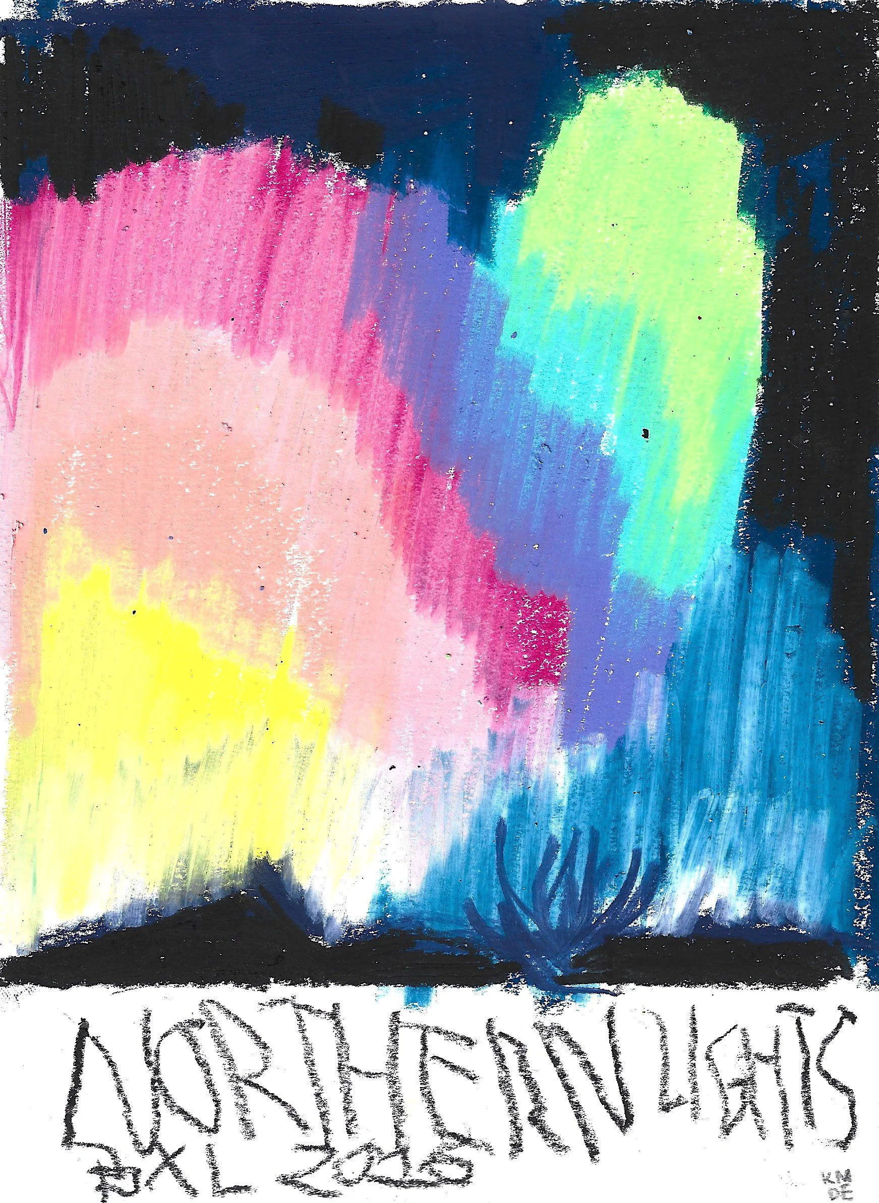 Northern Lights, Karolina Dema, Pastel on Paper, 14.8 x 21cm, 22/01/2026 © Demo Dema