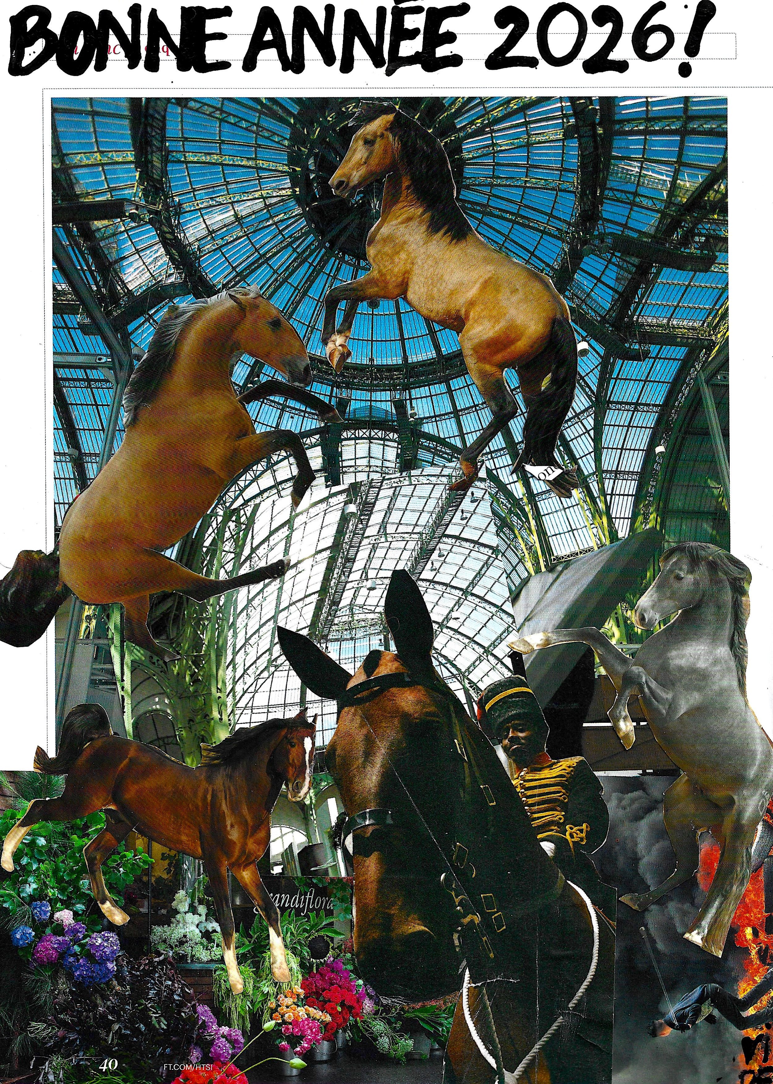 7 Jan 26: Happy New Year 2026!, Virgile Demo, Cut and Paste on Paper, 21 x 29.7cm, 2026