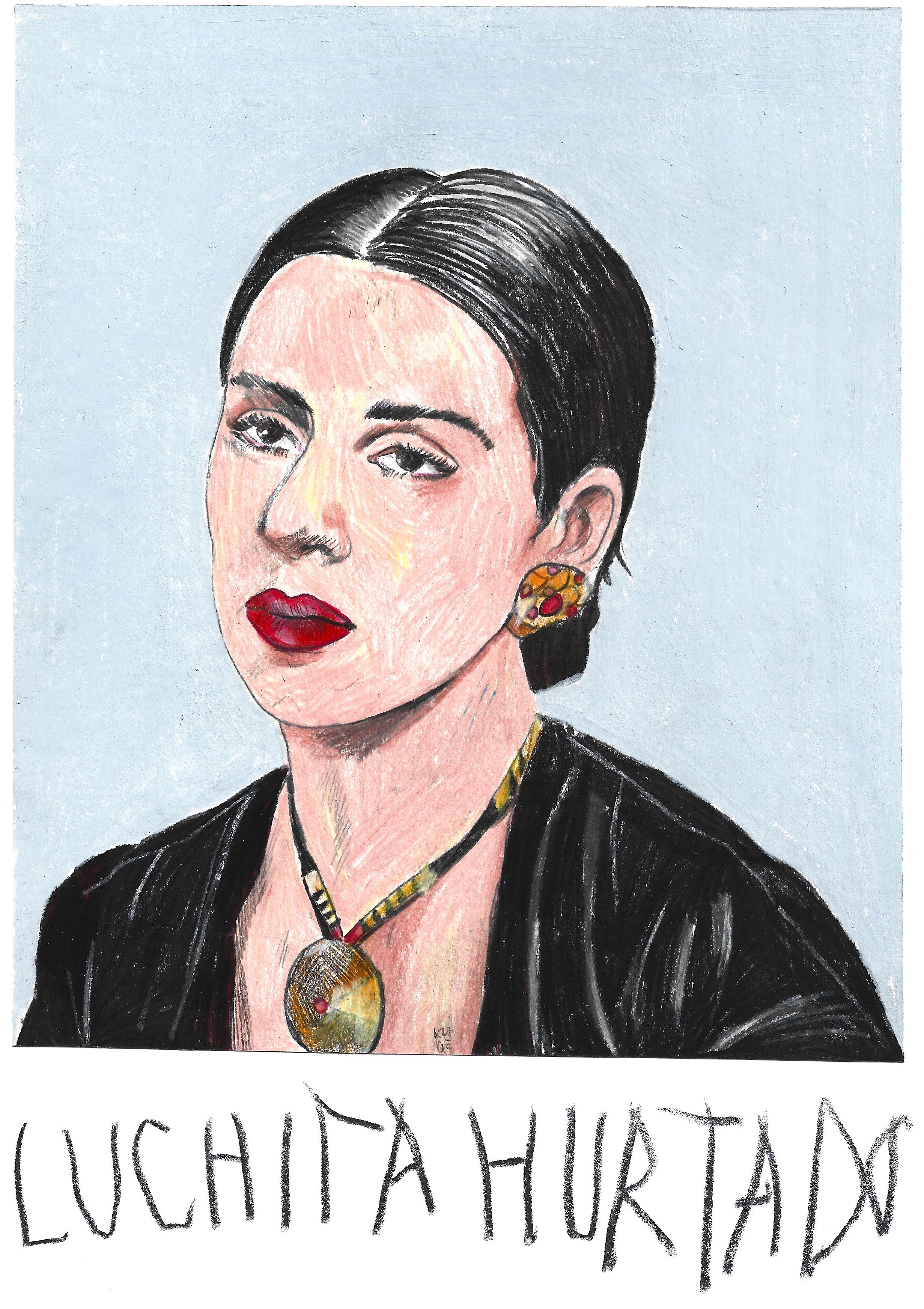 Luchita Hurtado, Karolina Dema, Colour Pencil and Wax Pastel on Paper, 21 x 29.7cm, 2025 ©Demo Dema