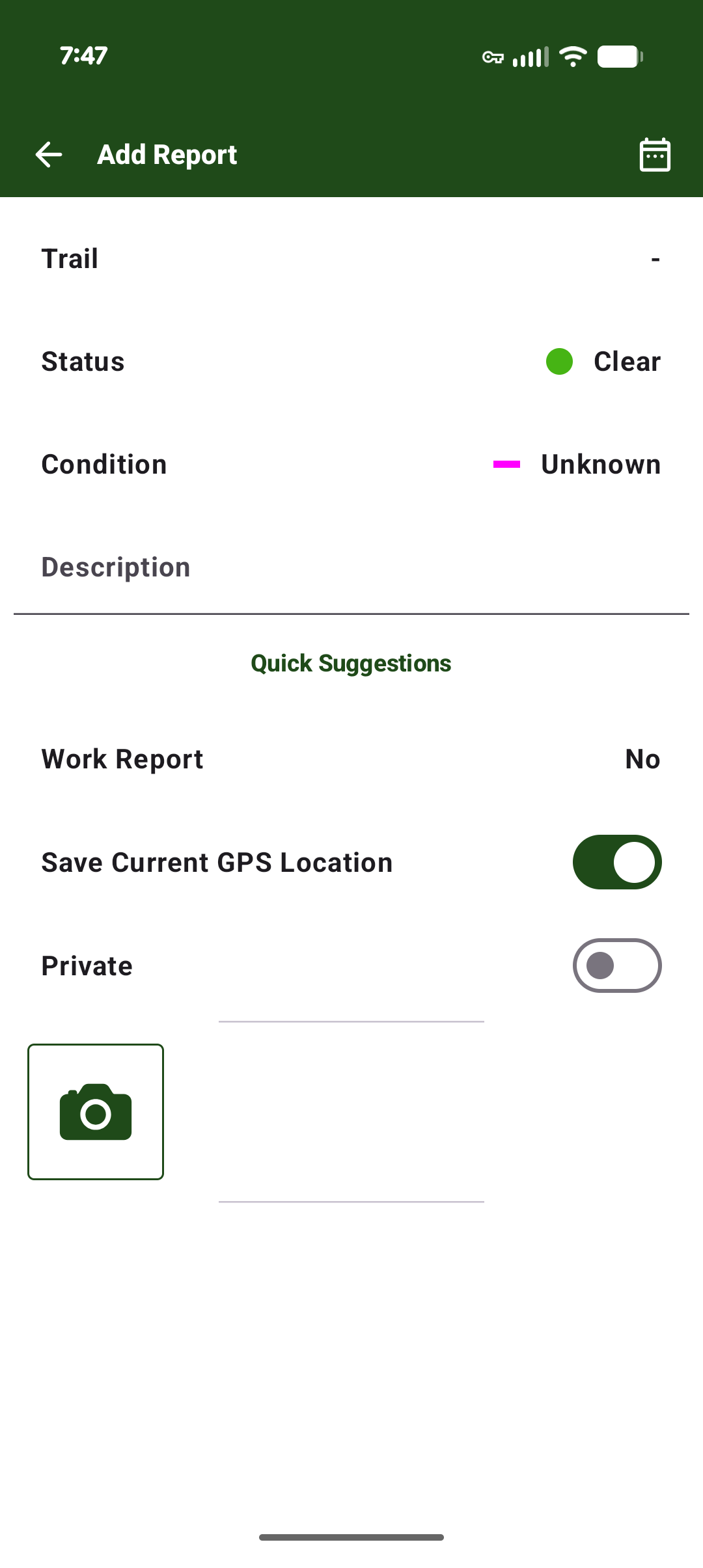 Trailforks Report Form