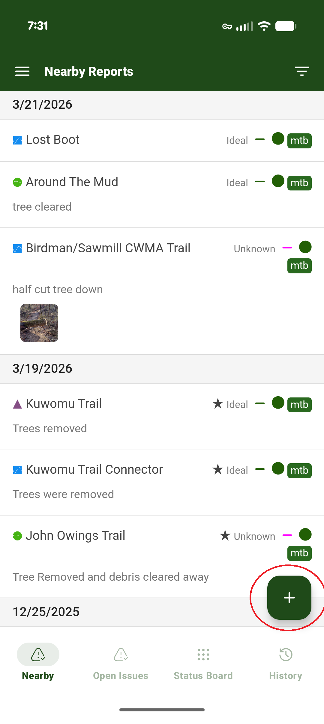 Trailforks Reports