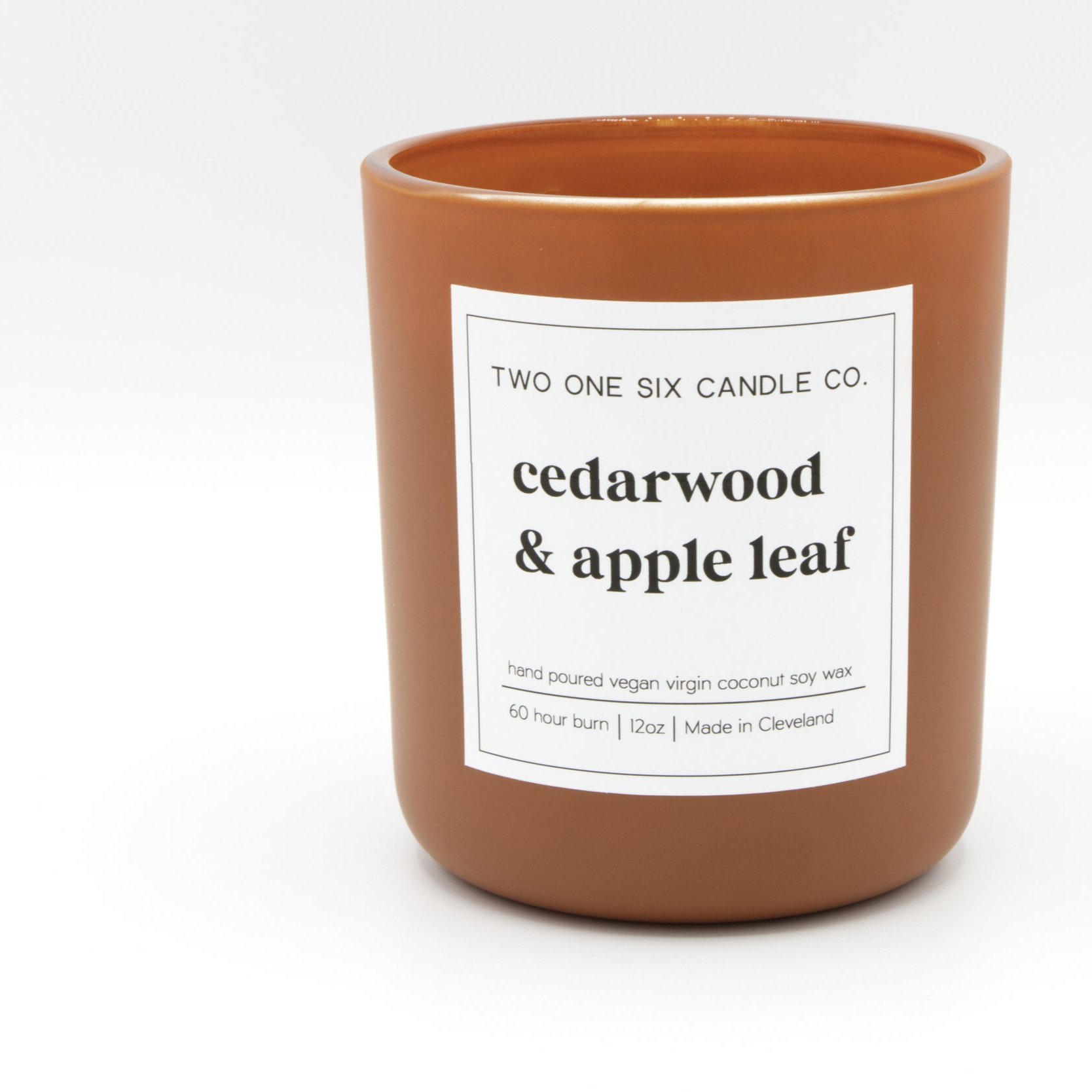cedar wood and apple leaf candle