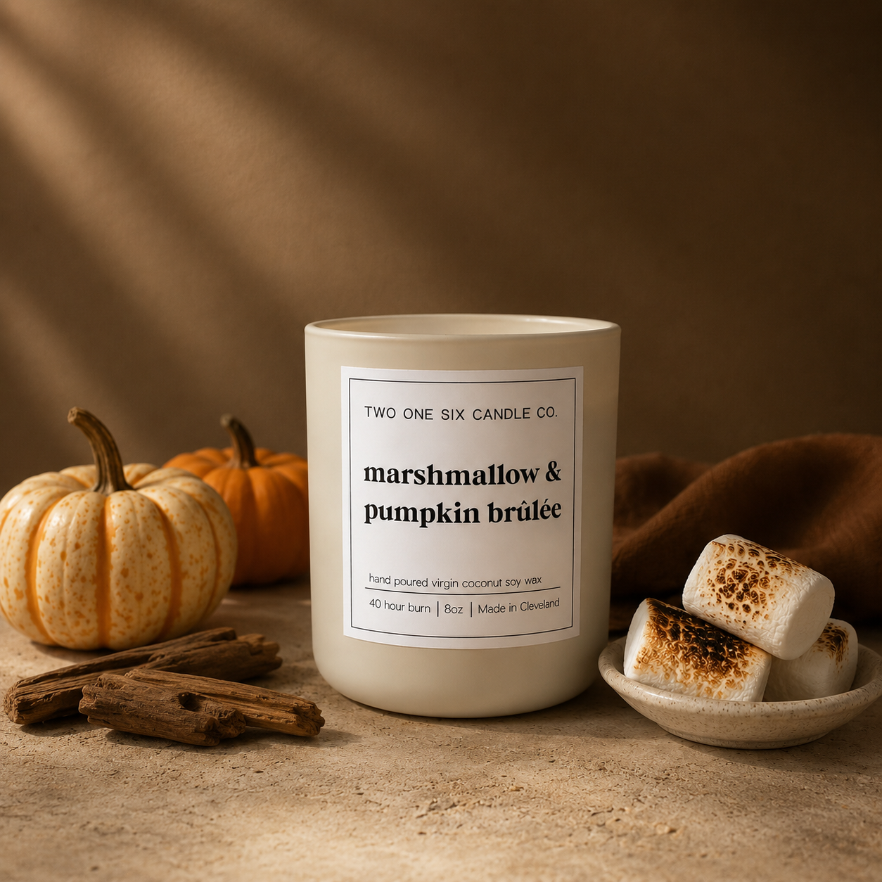 marshmallow & pumpkin brulee