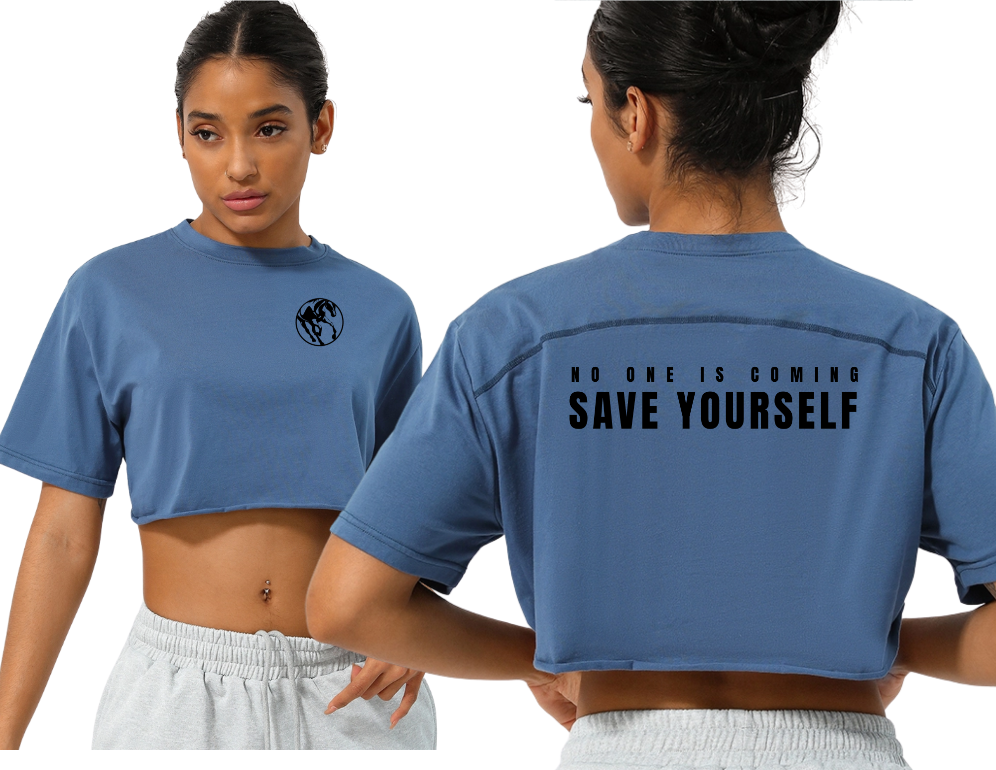 Cropped "Save Yourself" T-Shirt