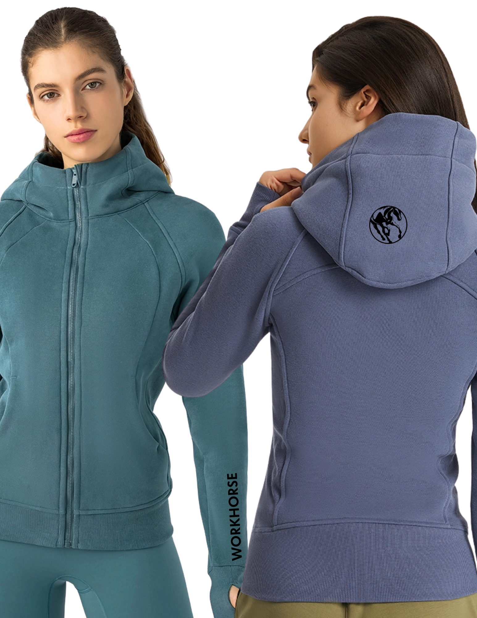 Full Zip Full Length Fleece Hoodie