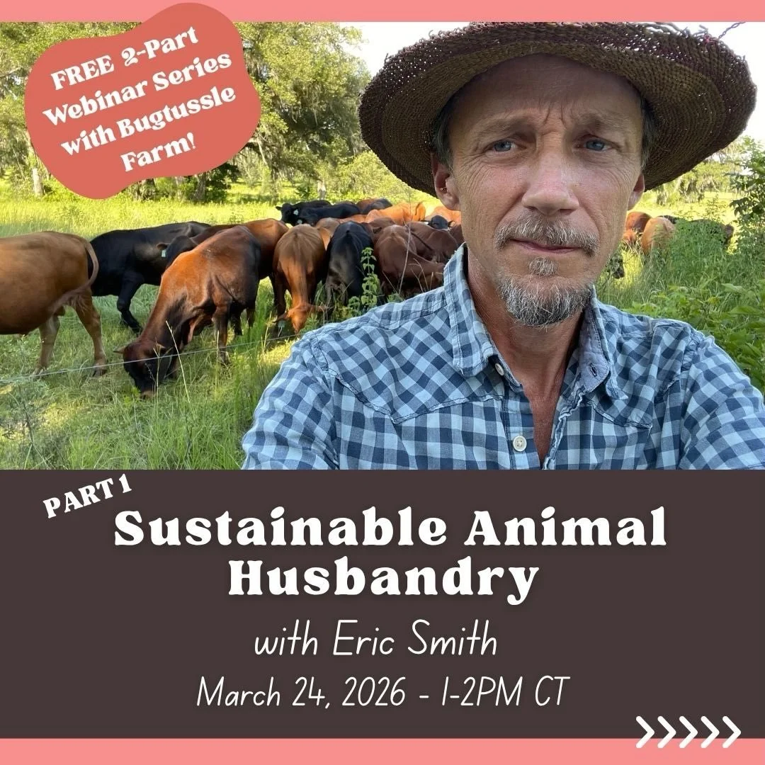 To know them is to love them! And the opportunity to learn from Eric &amp; Cher Smith, farmers with decades of sustainable land stewardship experience, is not to be missed. 

This FREE 2-part virtual webinar series will provide an opportunity to dive