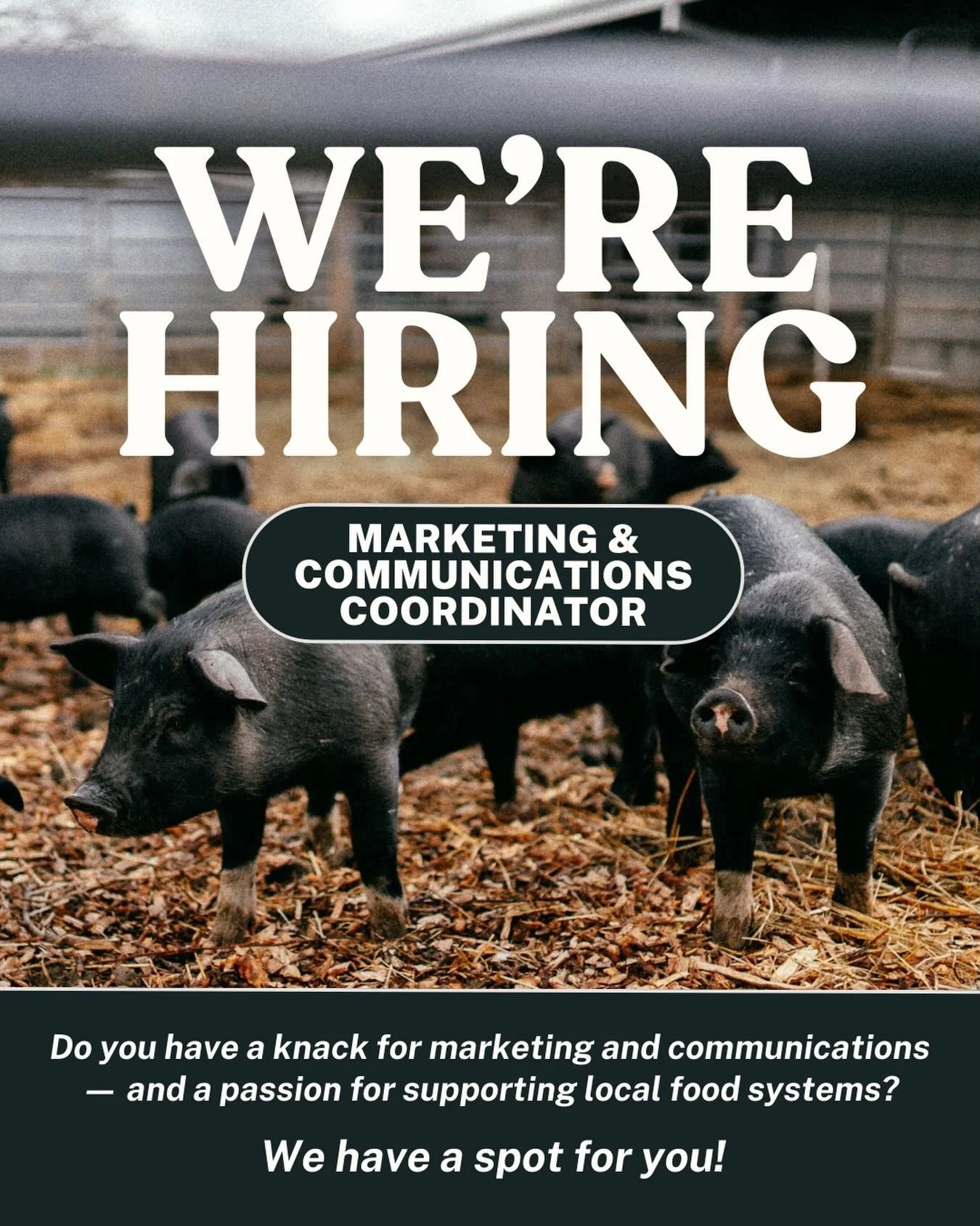 We are seeking a creative and detail-oriented Marketing &amp; Communications Coordinator to support TN Local Food&rsquo;s outreach efforts! 

This part-time position will focus on managing digital communications related to ongoing TN Local Food educa
