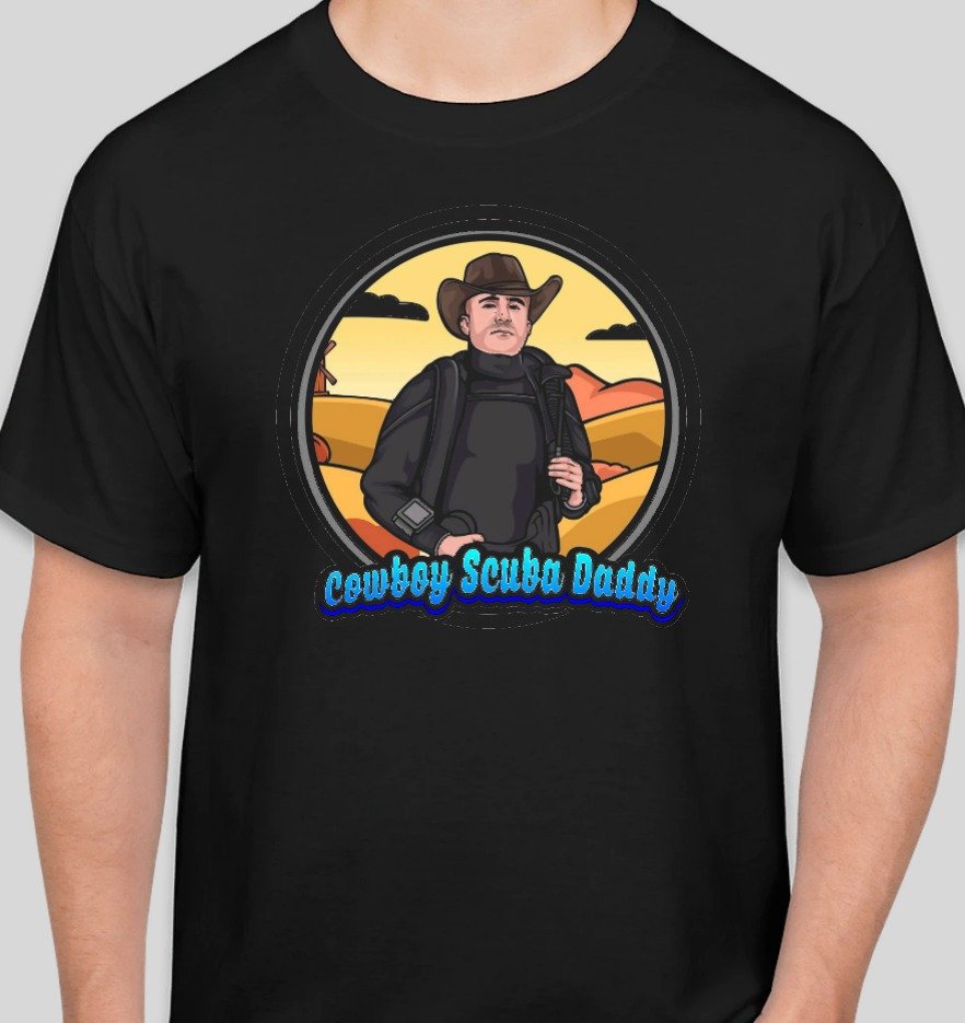 CowboyScubaDaddy Licensed Black Tshirt