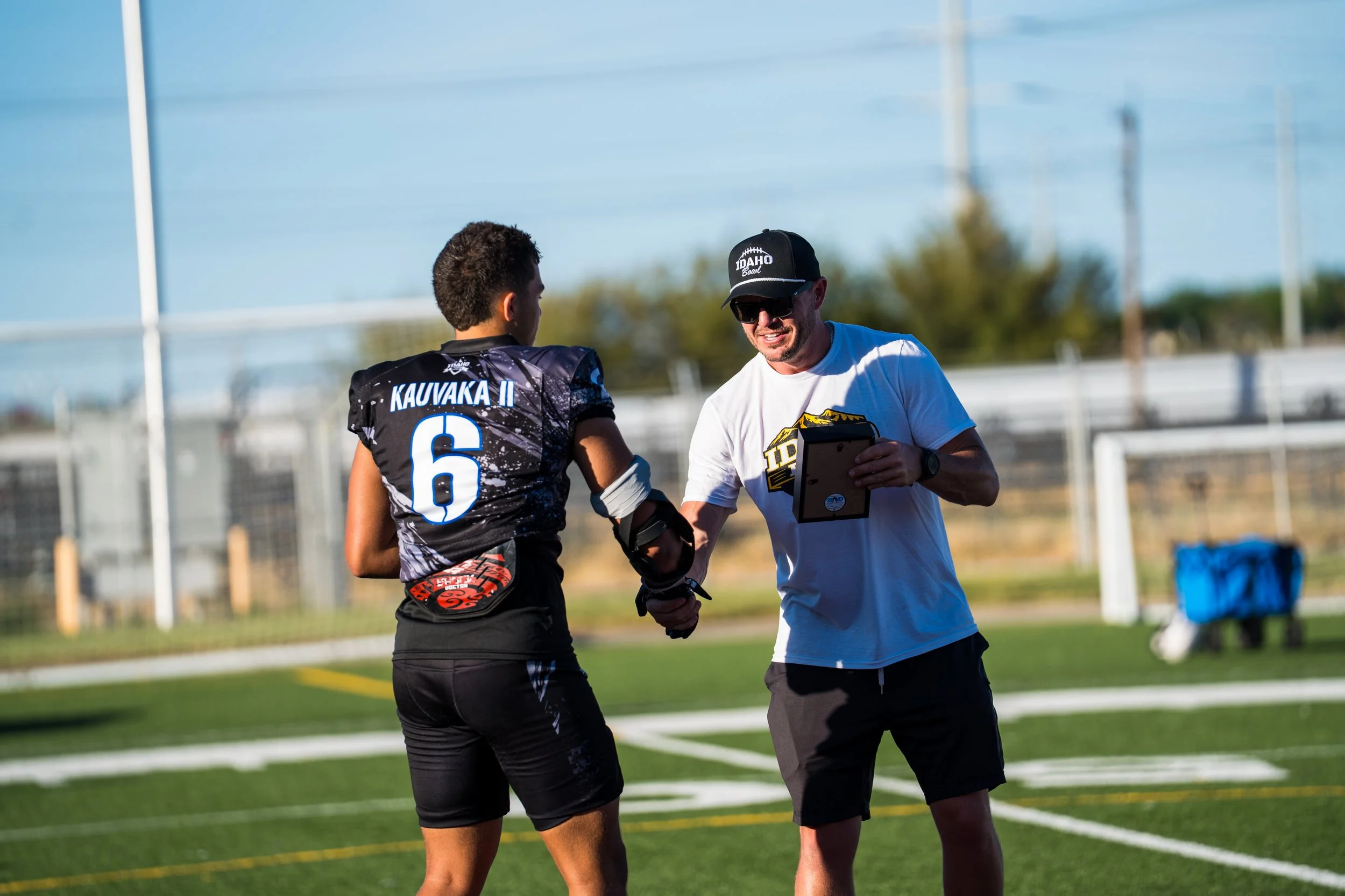 Idaho Bowl athletes celebrating together at the 2026 event