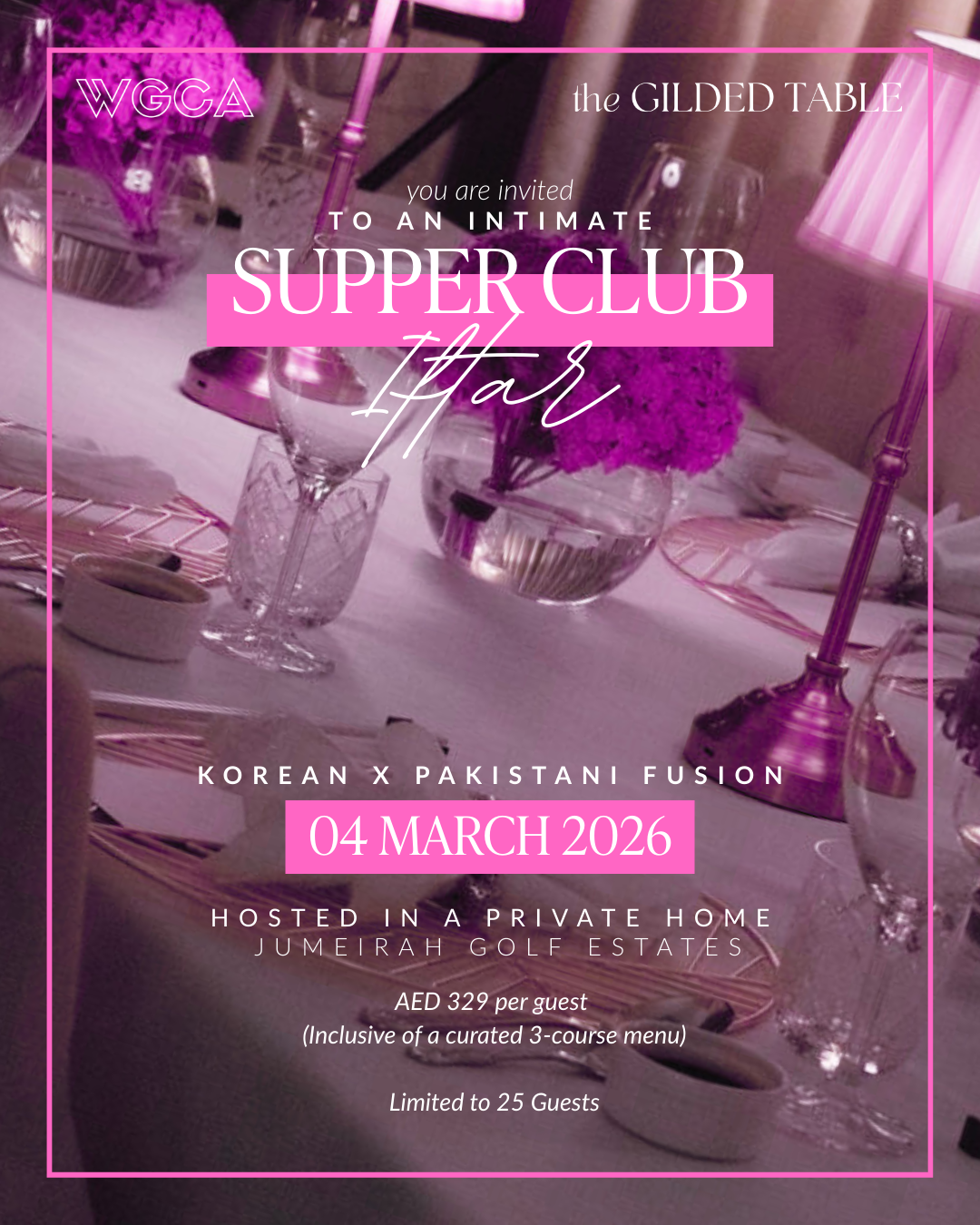 WCGA X THE GILDED TABLE SUPPER CLUB IFTAR