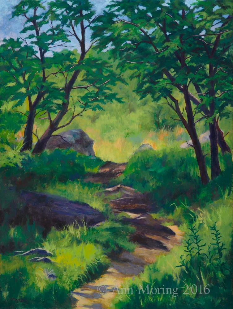Monhegan Trail, oil on canvas, size