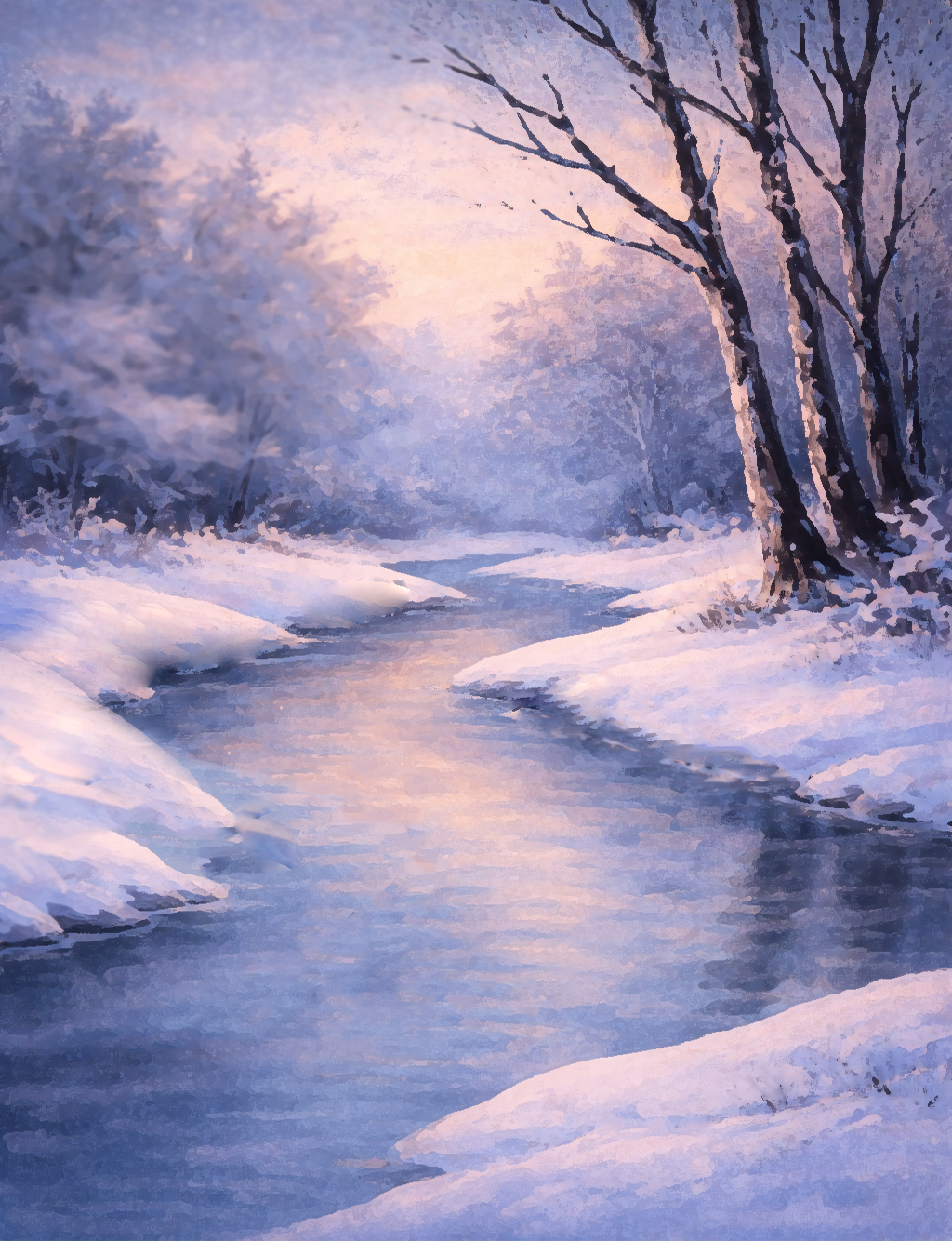 Winter Creek painting class