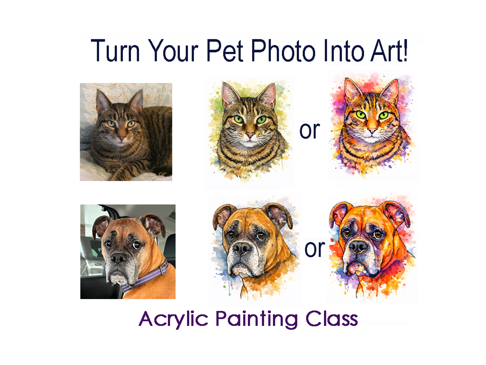 PAINT YOUR PET Acrylic Painting Class