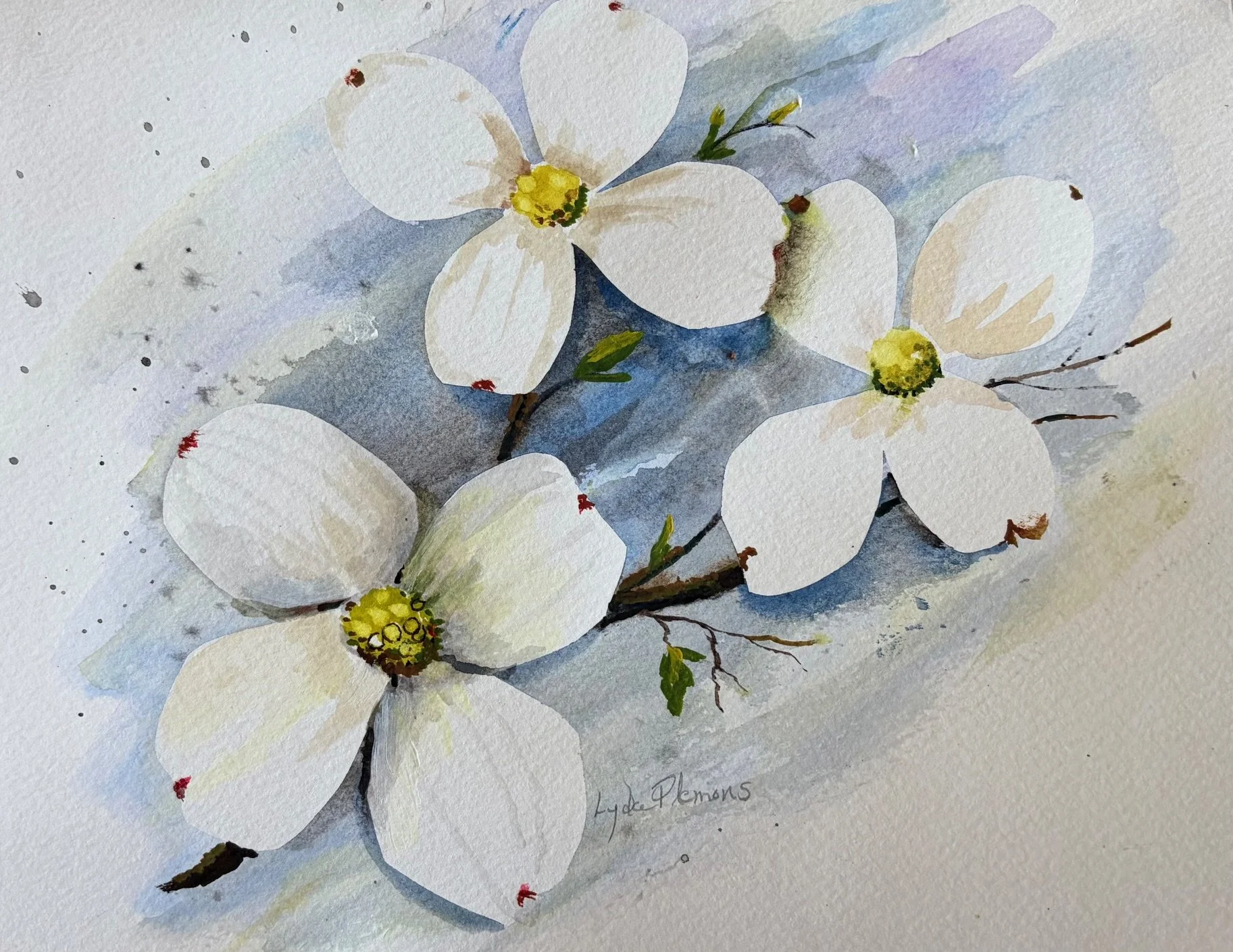 Watercolor class Dogwood Flowers