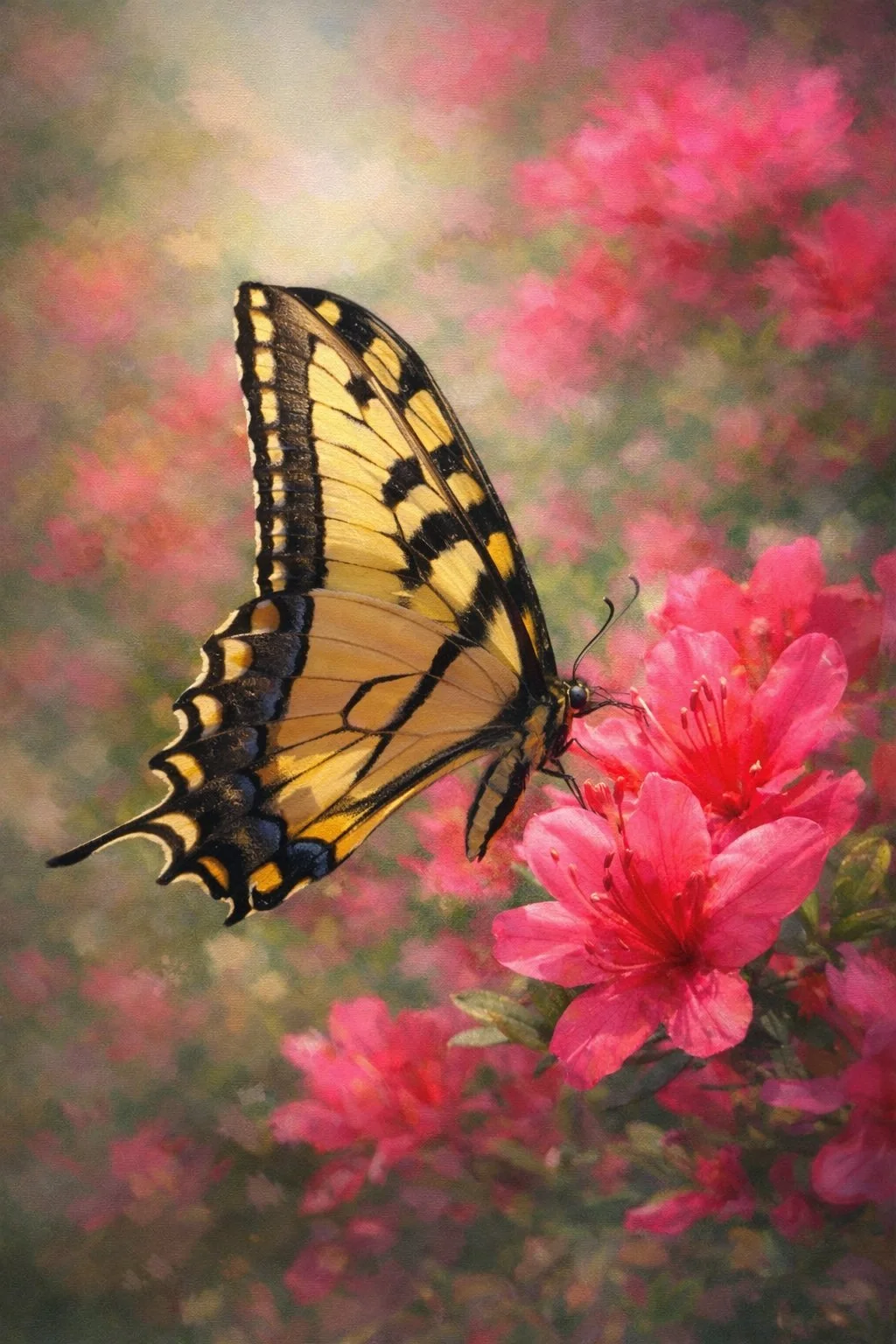 Butterfly and Flowers acrylic painting class