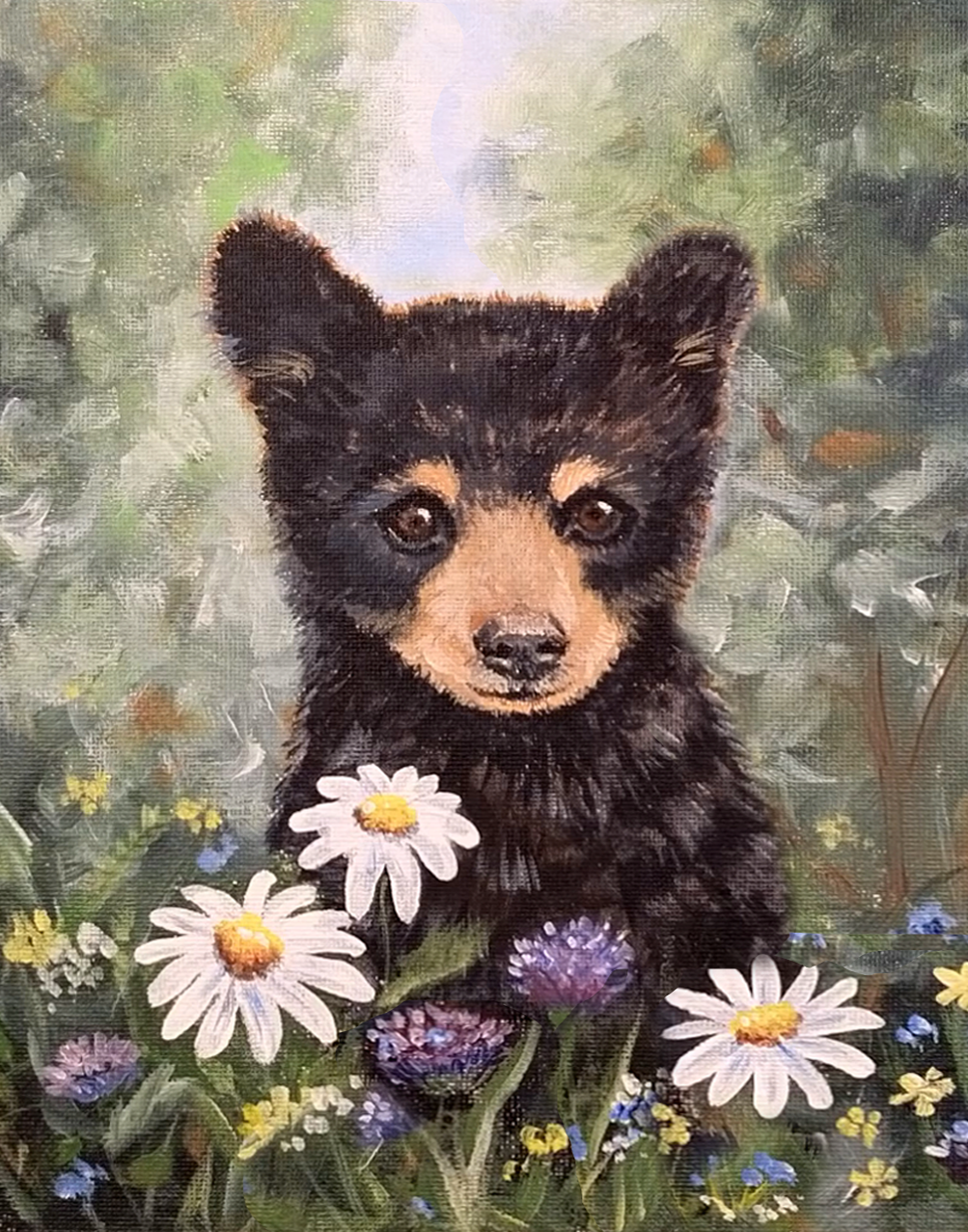 Smoky Bear Cub Acrylic Painting Class