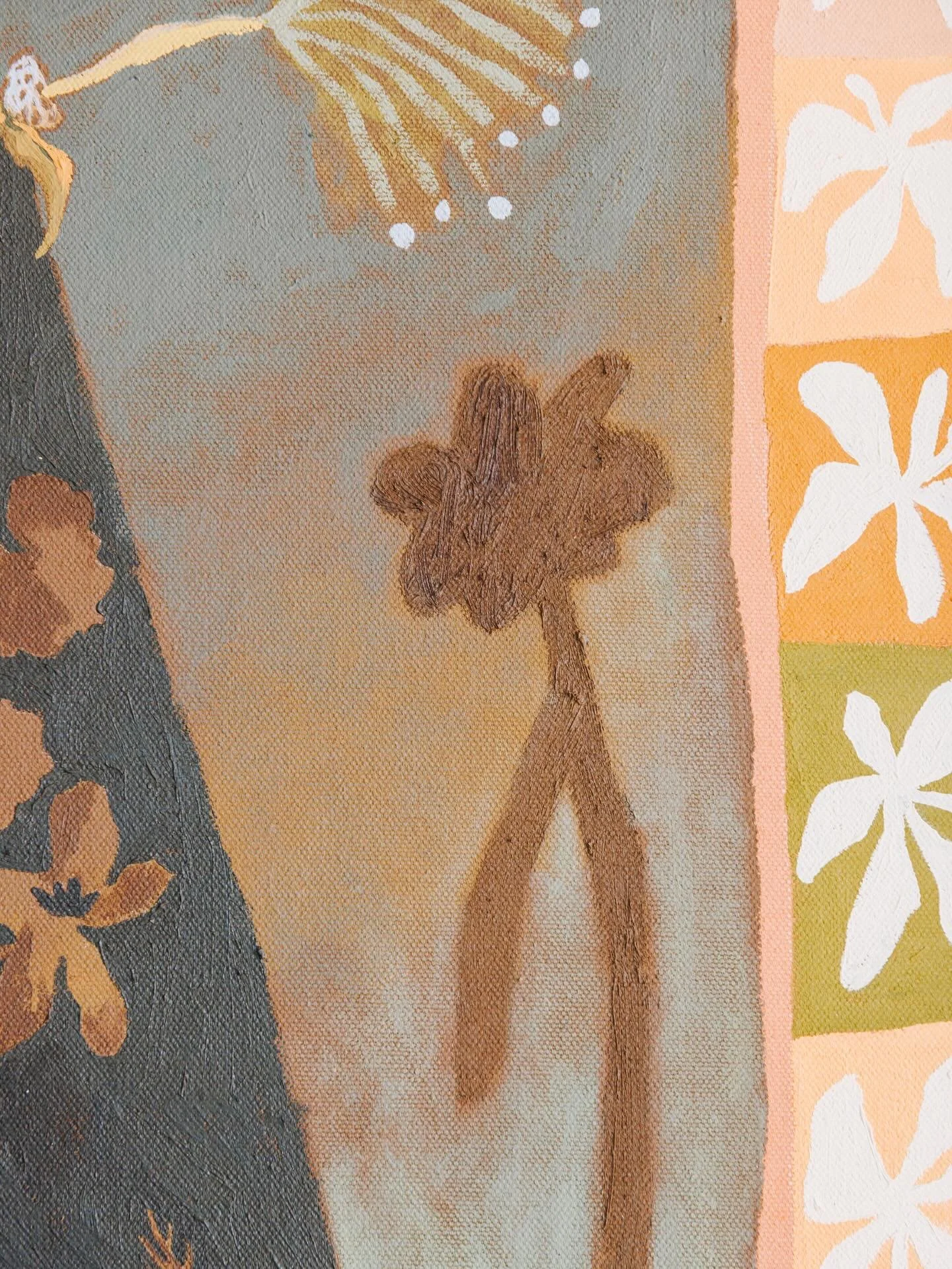 This piece feels fitting to share today- I made this piece out of grief for beautiful Palestine. It features plants native to both my farm and Palestine, including yarrow which grows abundantly in both places. When I grieve the genocide of the past 2