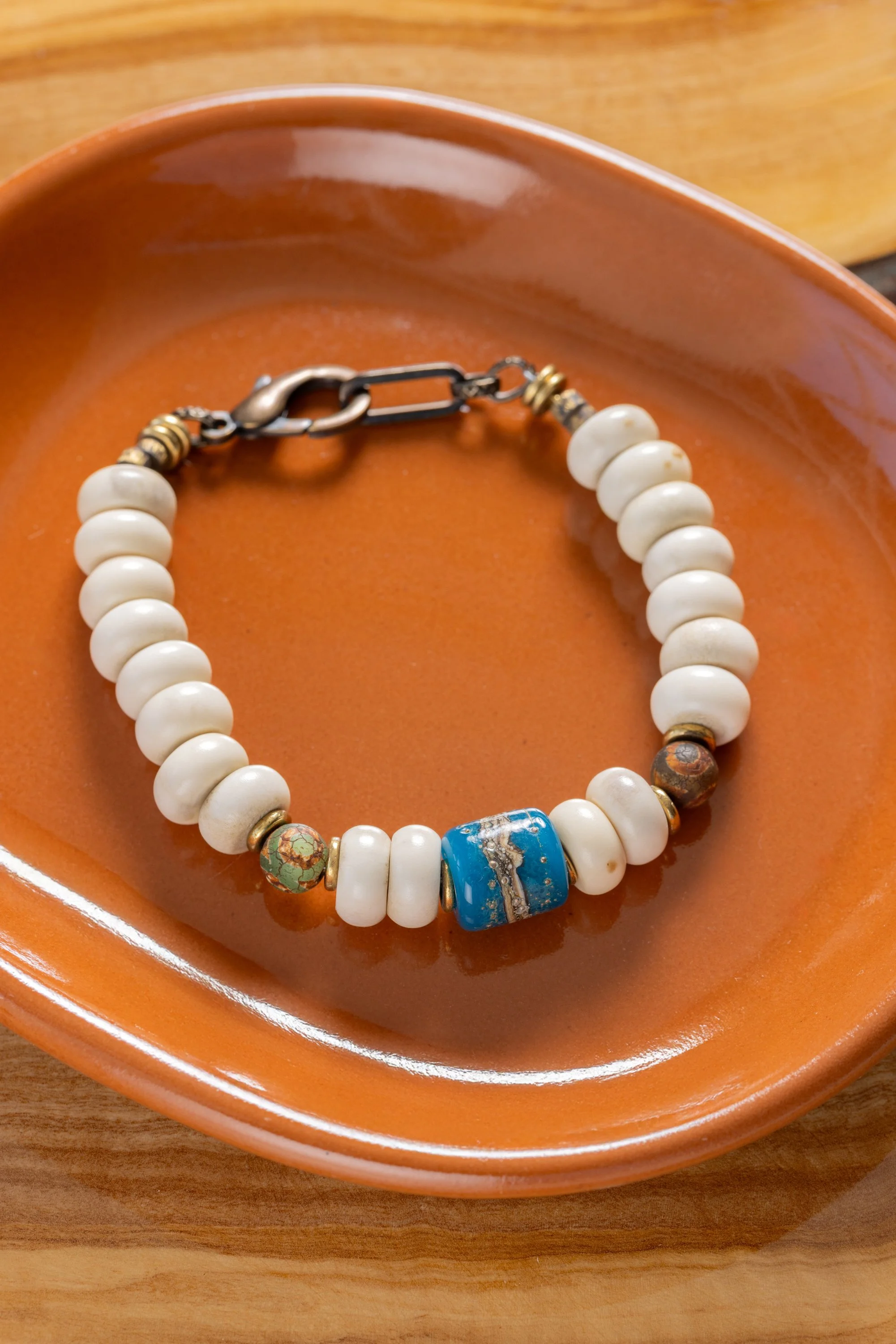 Handmade Unisex Antelope Bone Bracelet