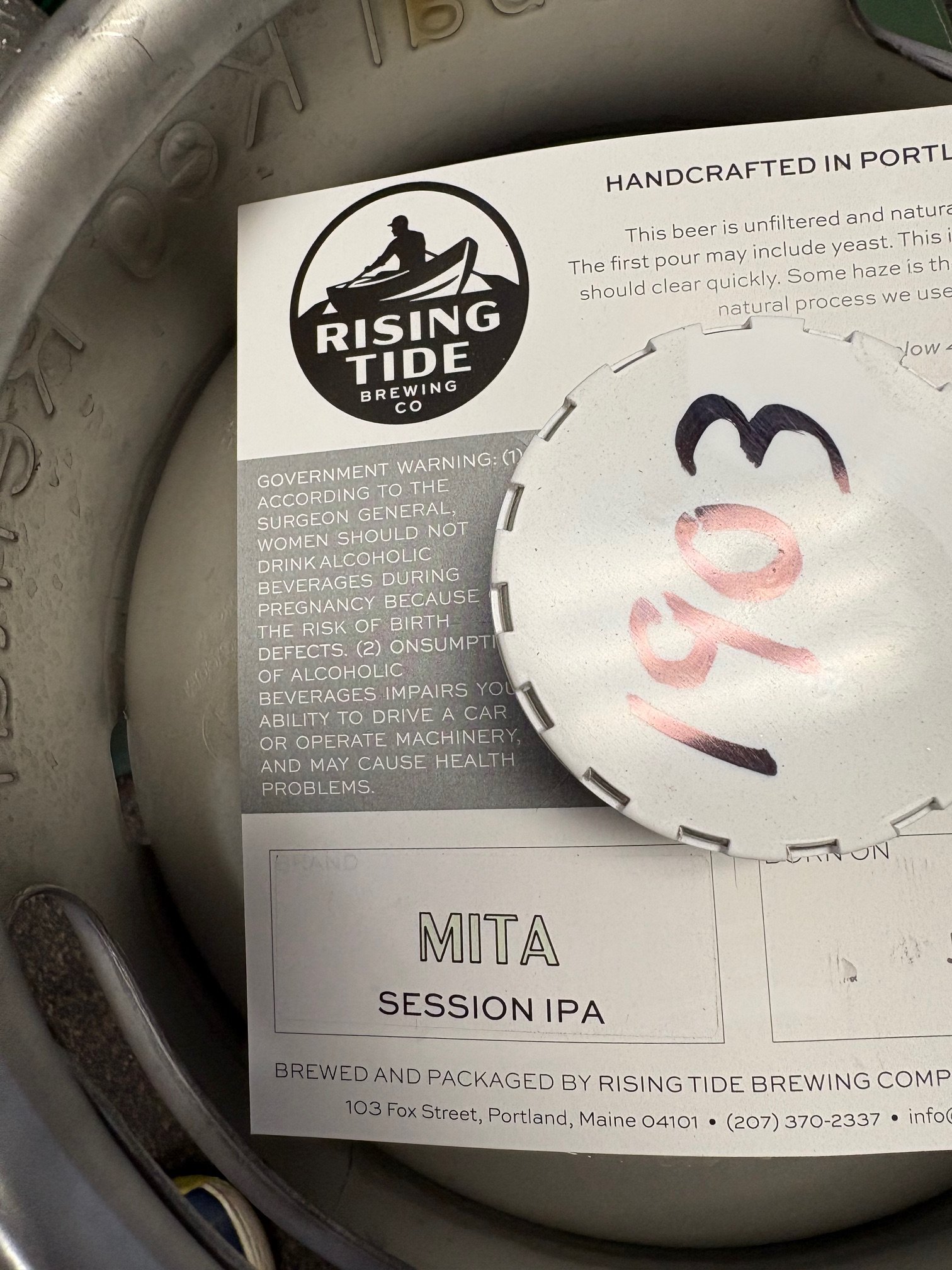 Rising Tide MITA keg Portland