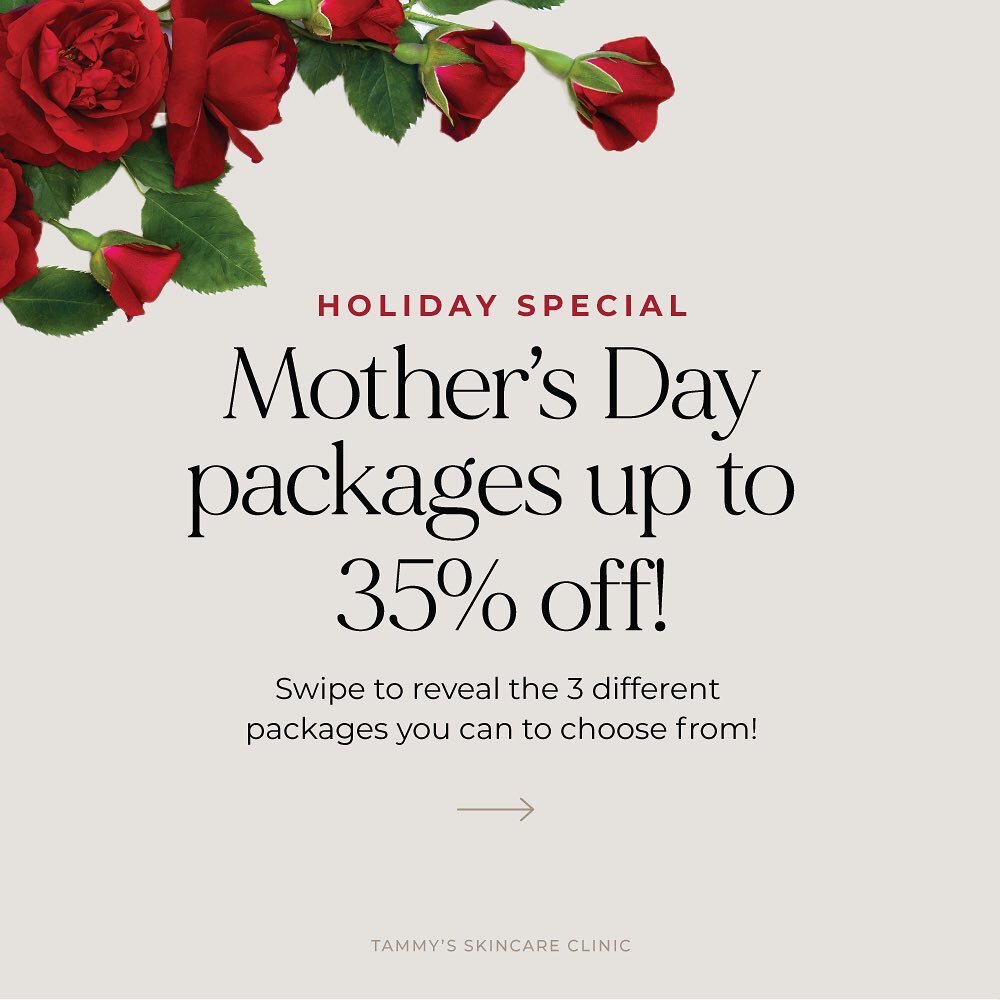 ✨MOTHER&rsquo;S DAY SPECIAL!✨
.
Treat yourself or your mom to one of these exclusive packages!
.
Get Glowing Package: $199.99 + HST
- Deluxe HydraDerm Skin Treatment
- Teeth Whitening Session
.
The Facelift Package: $189.99 + HST
- Deluxe HydraDerm S