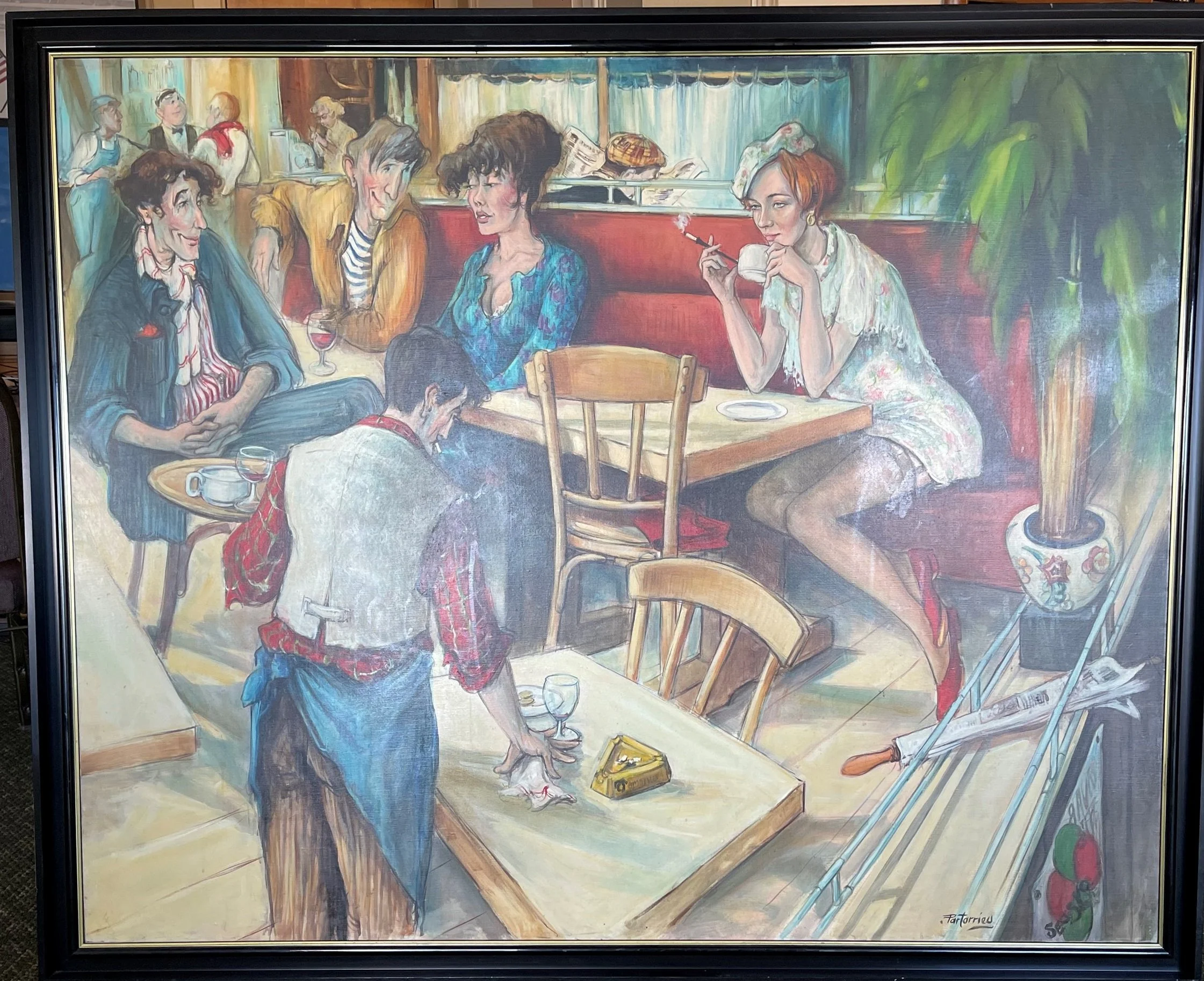 Bizitzaileen hitz ordua / Le rendez-vous des Existentialistes /   oil on canvas  / 162cm x 130cm