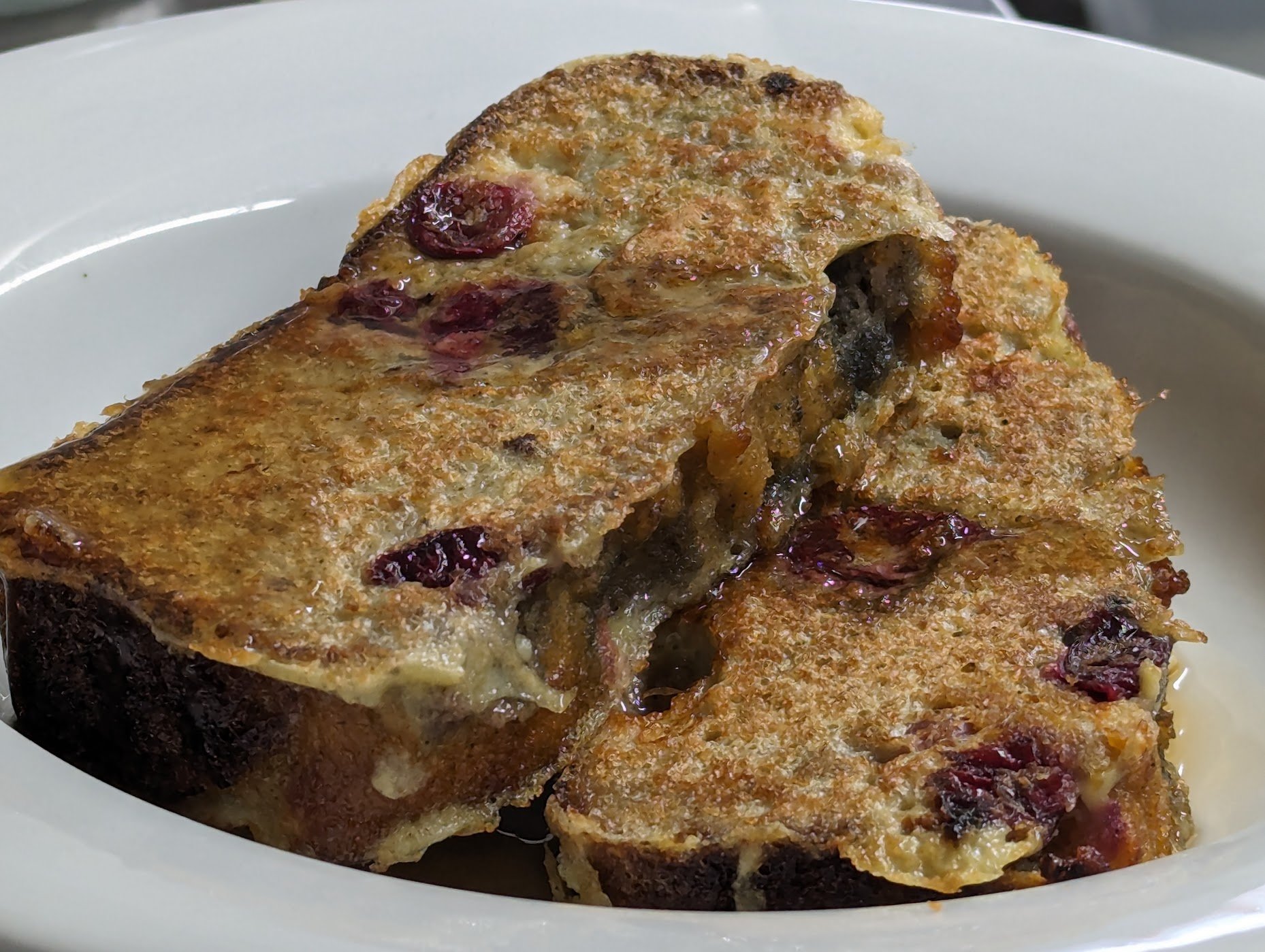 Taste testing French Toast for the new cookbook