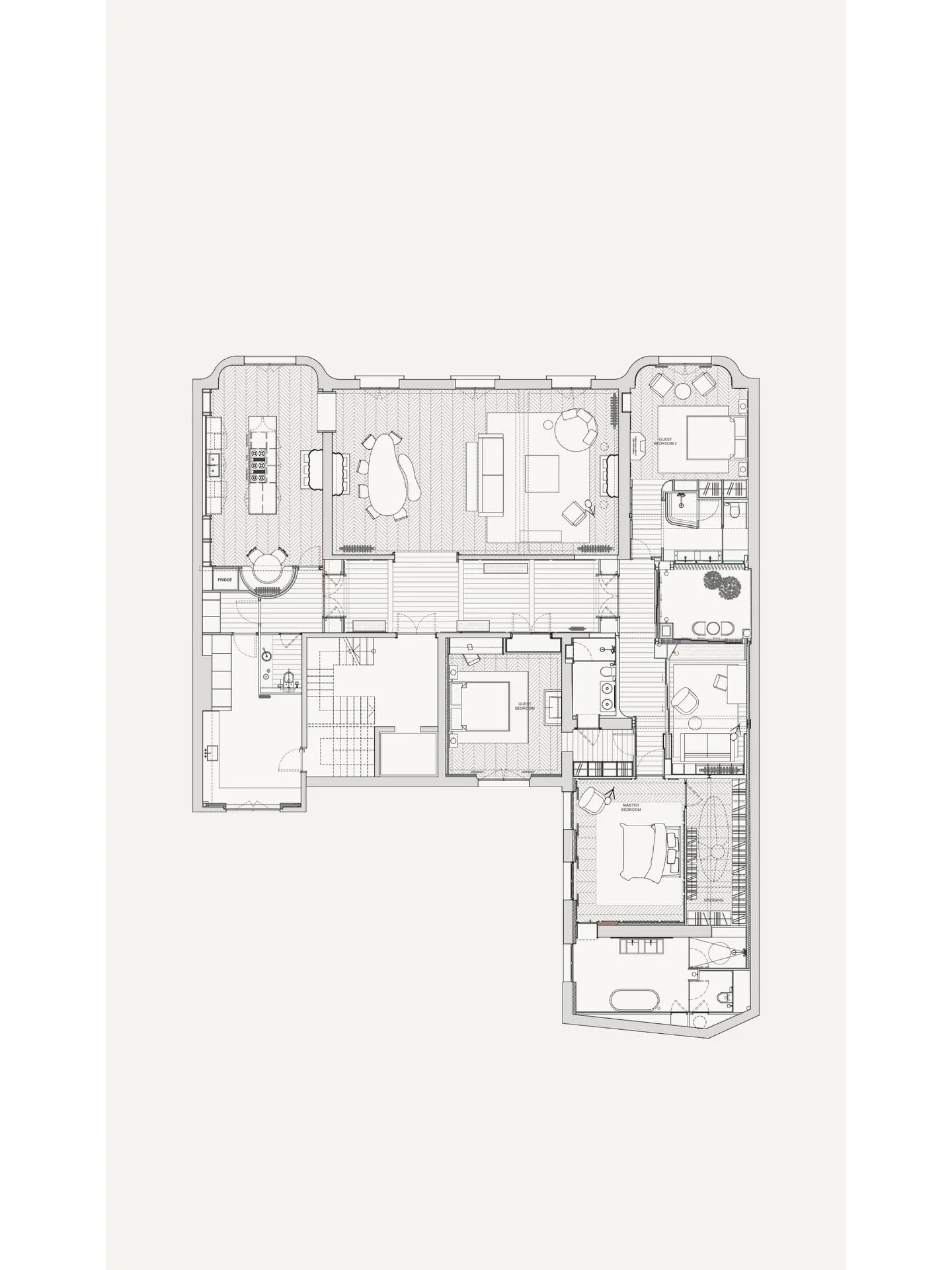 Apt. Muette 

Paris 16e 

Clarifier les espaces.
Structurer les usages.
Cr&eacute;er une continuit&eacute;.

#architecture #renovation #parisarchitecture