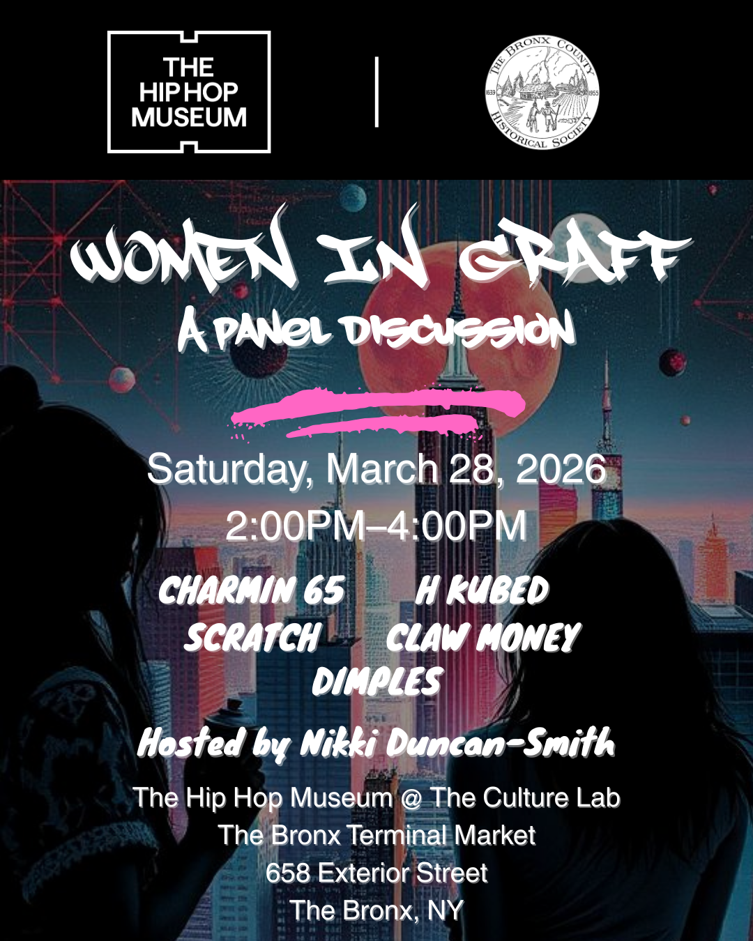 women in graff panel flyer