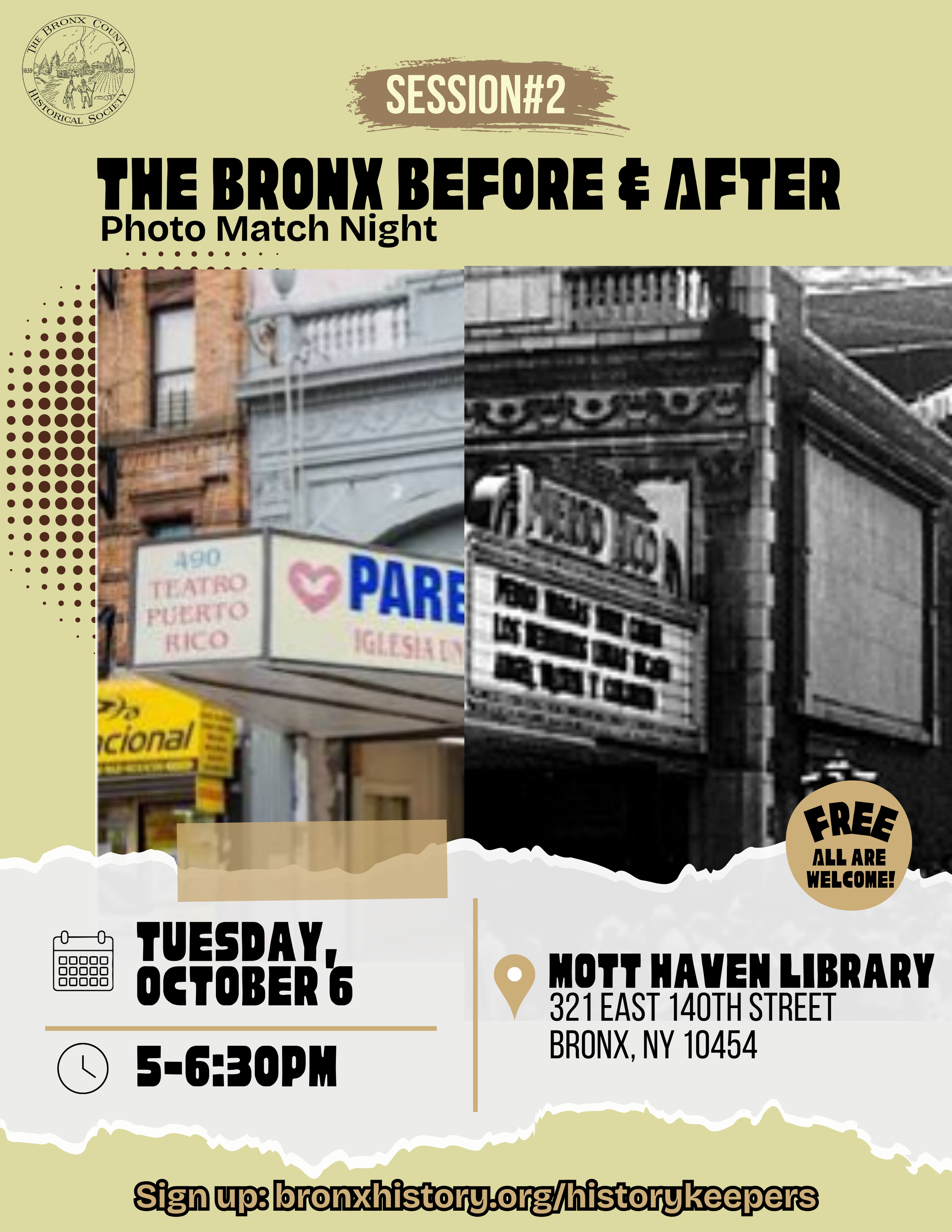 the bronx before and after photo match night flyer