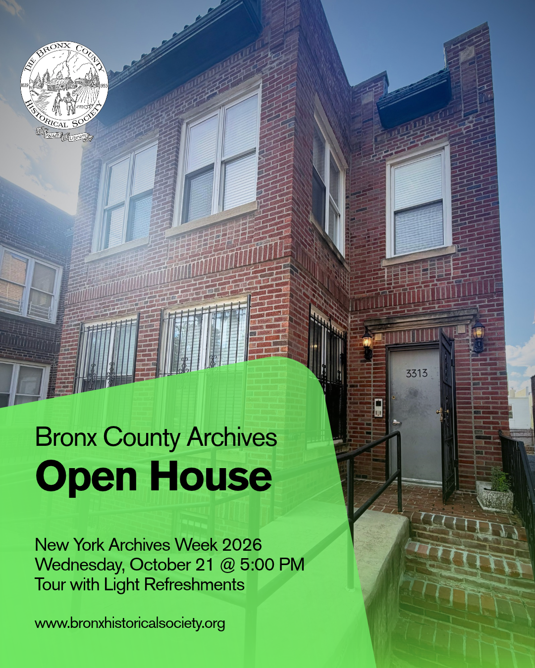flyer for bronx county archives open house