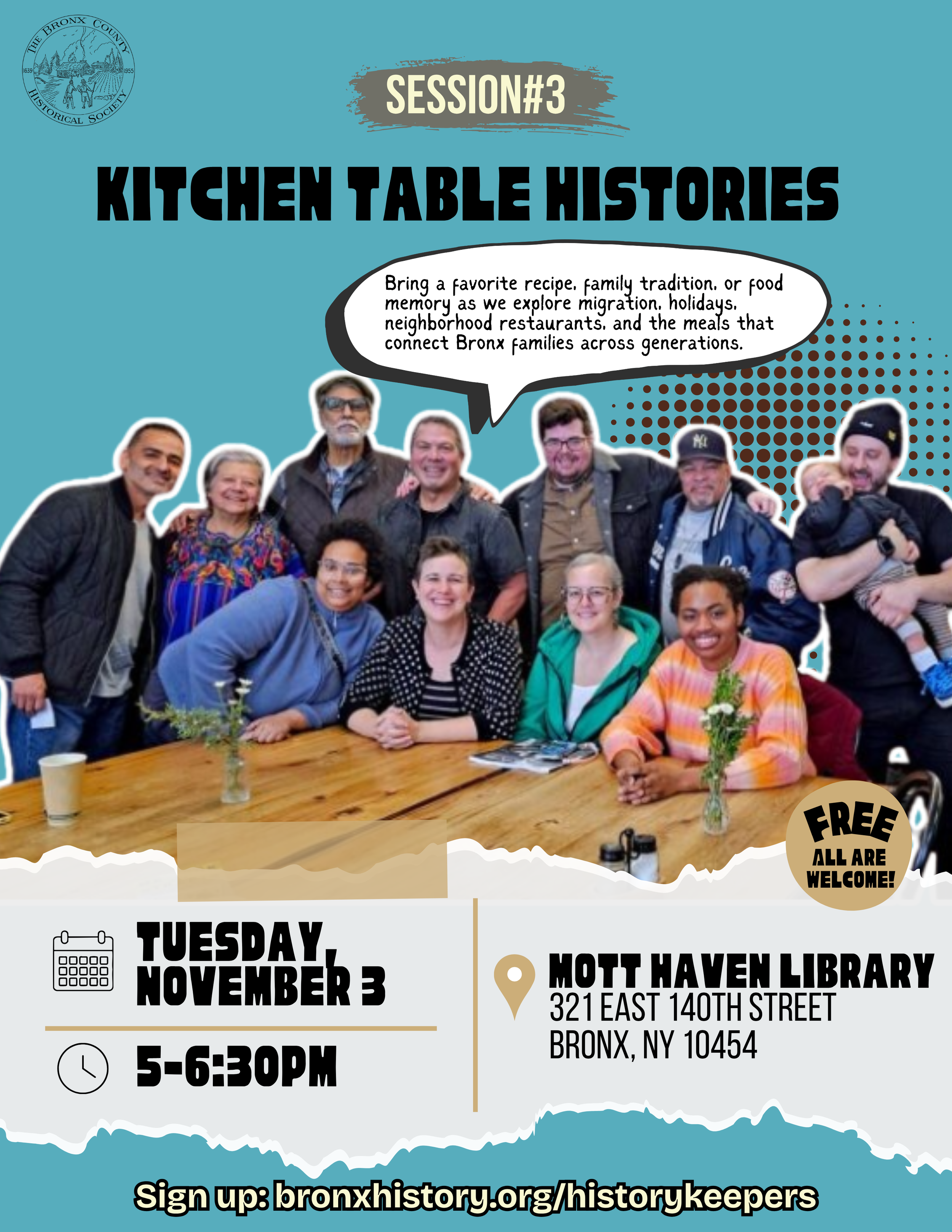 ktichen table histories flyer