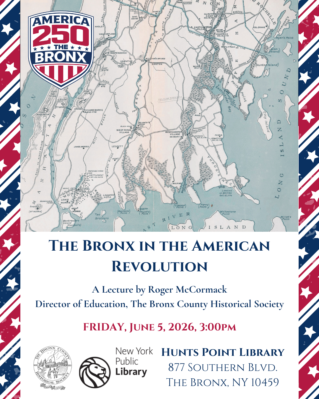 the bronx in the american revolution flyer nypl hunts point