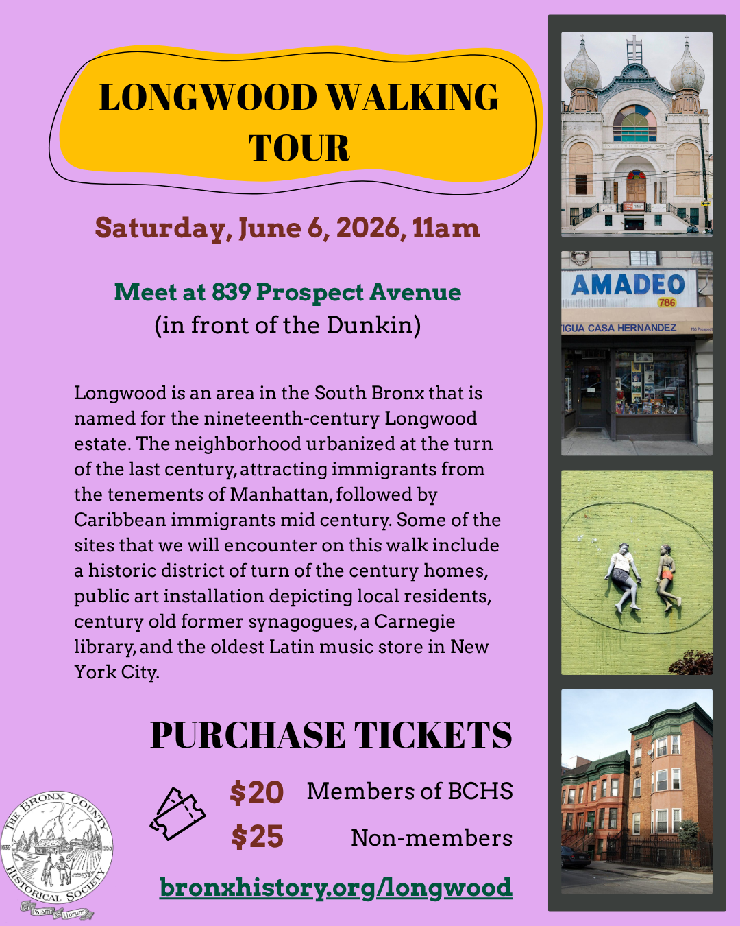 longwood walking tour flyer