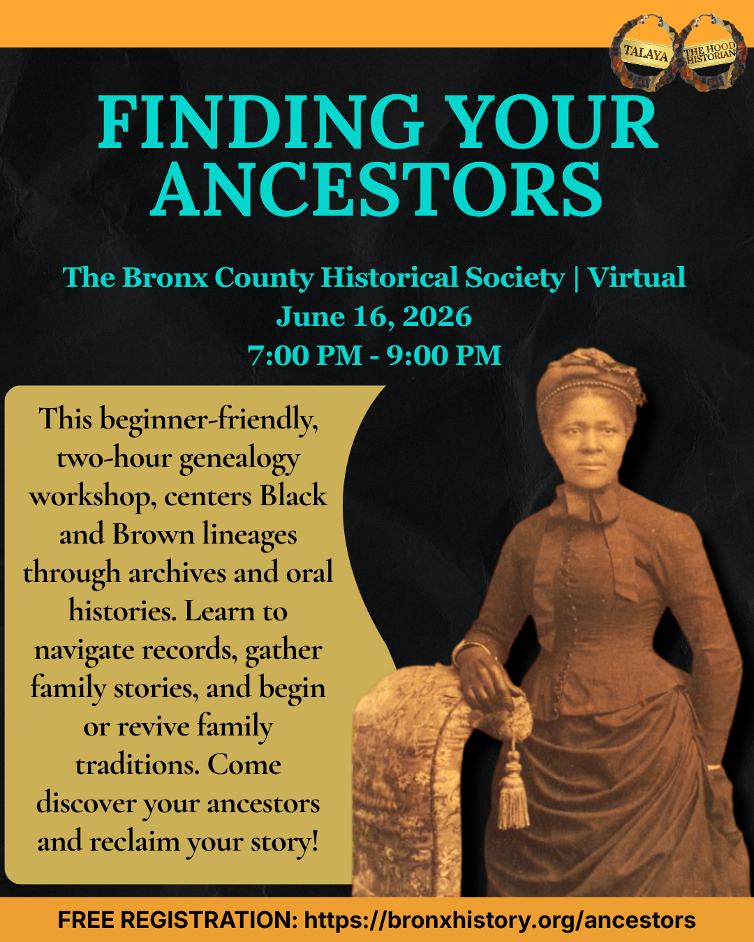 finding your ancestors virtual seminar flyer