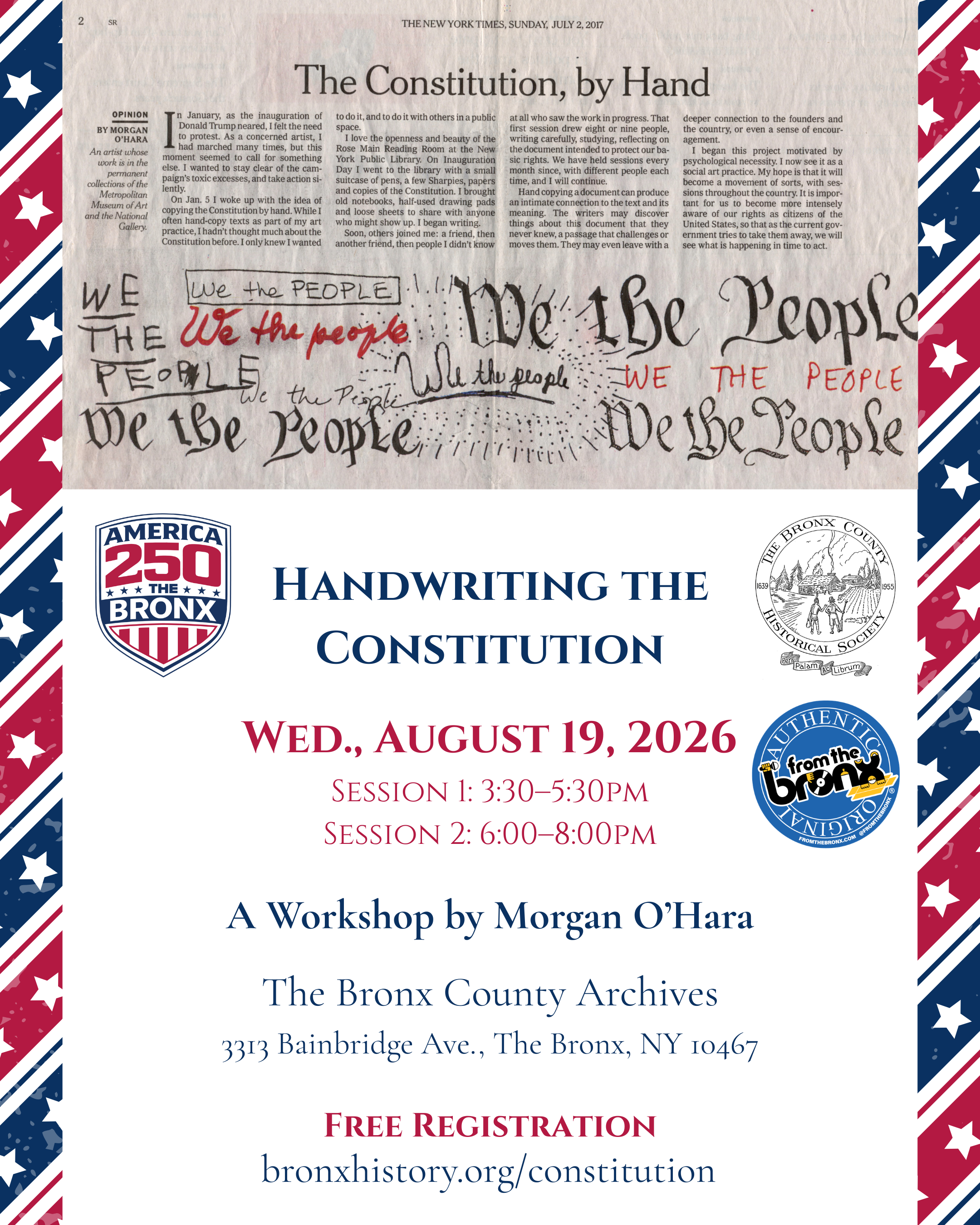 handwriting the constitution flyer