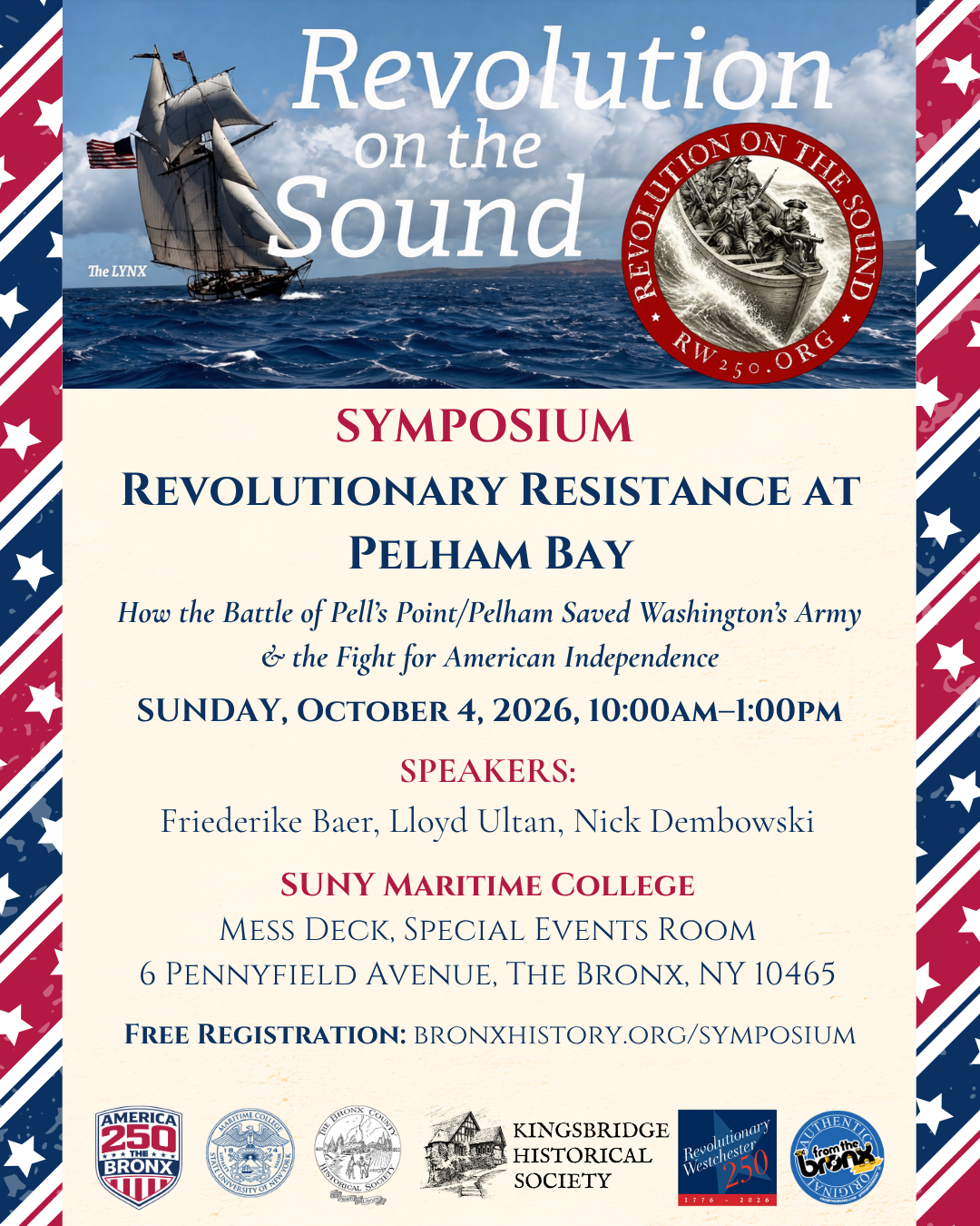flyer for revolutionary resistance at pelham bay symposium suny maritime october 4