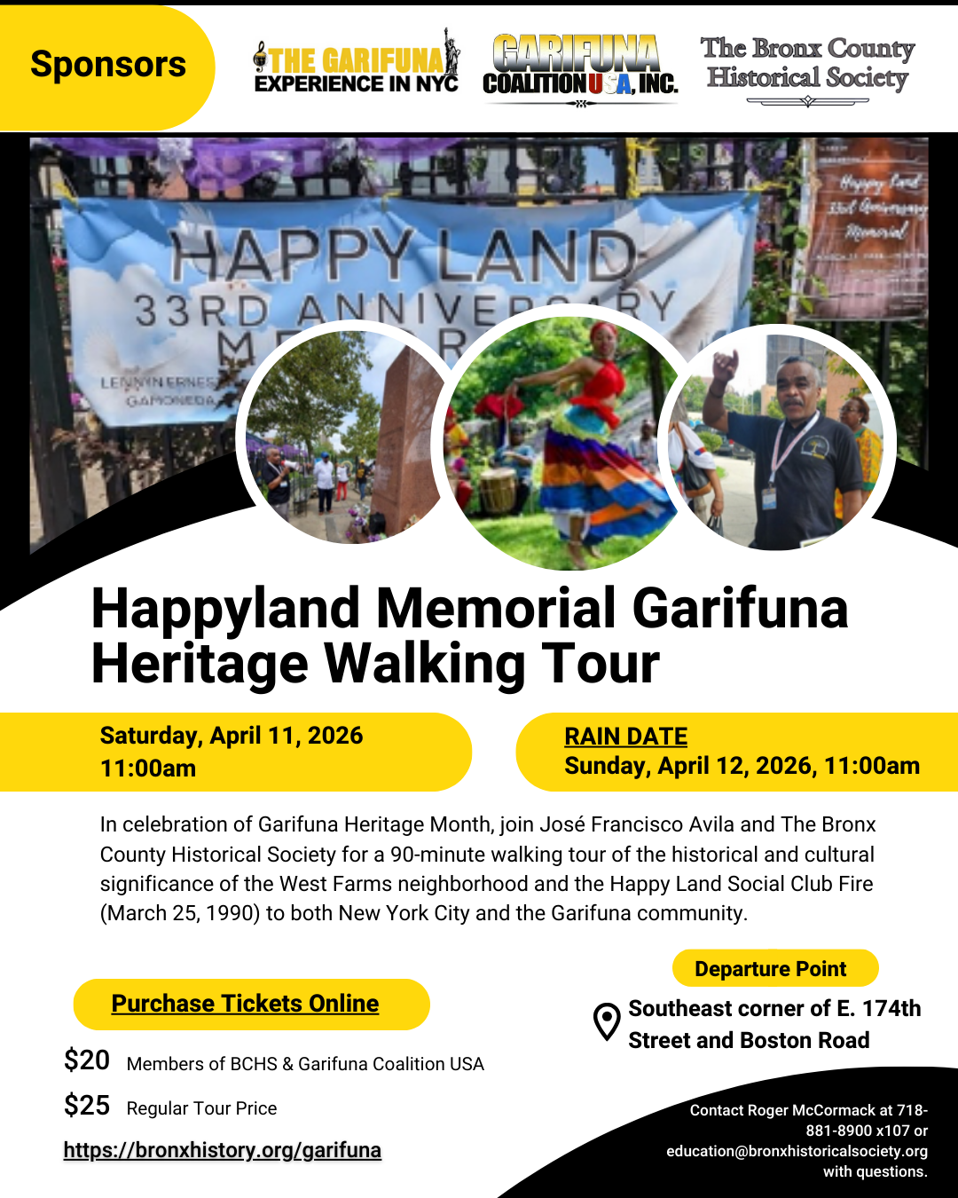 garifuna walking tour 2026 flyer