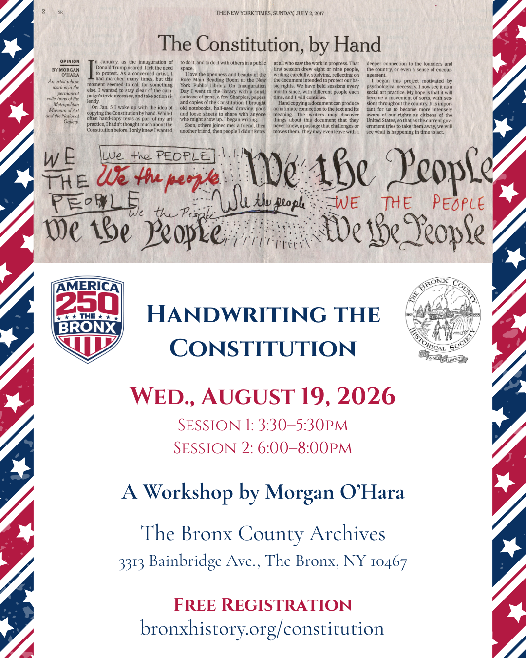 handwriting the constitution flyer